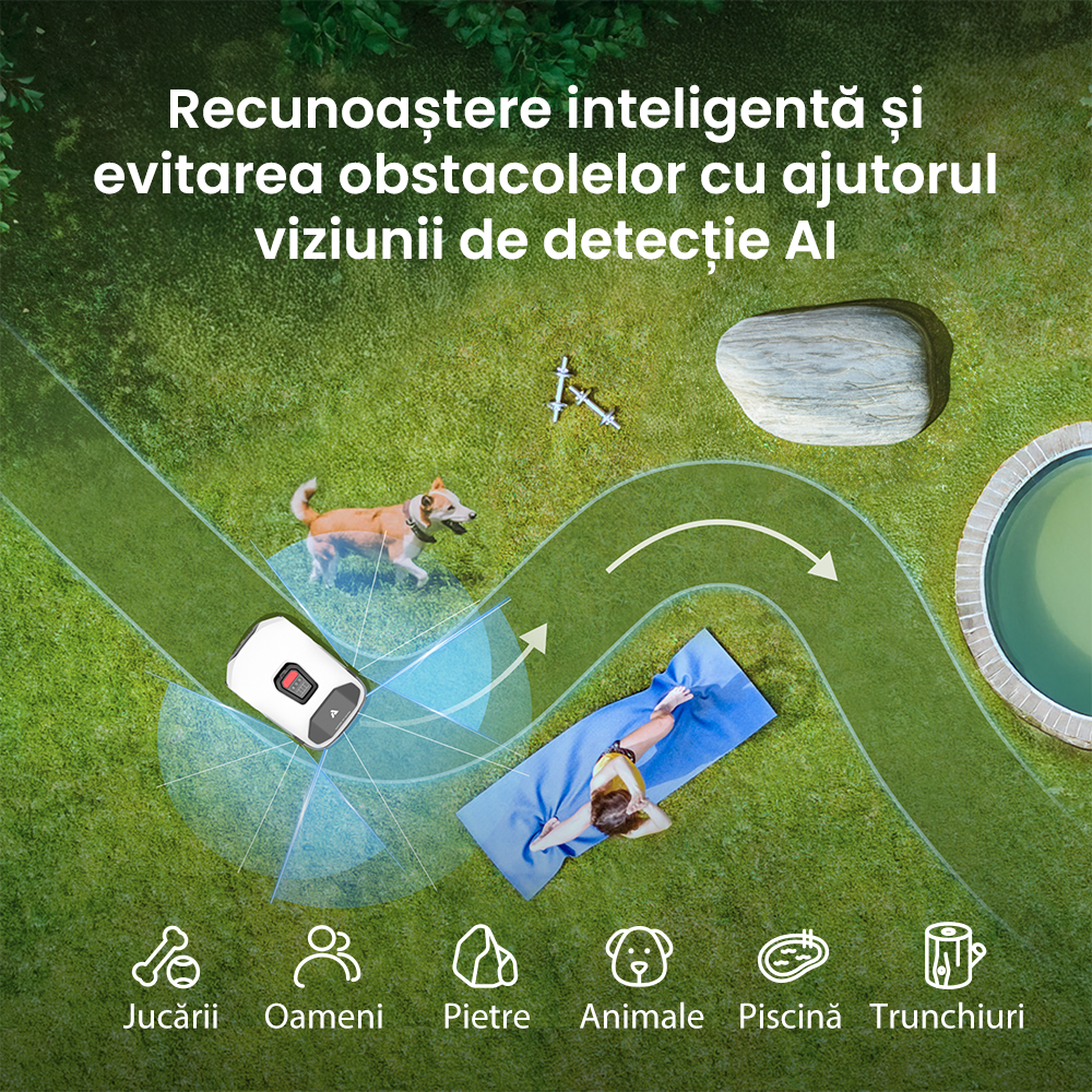 Robot de tuns gazonul ANTHBOT Genie, fără fir perimetral