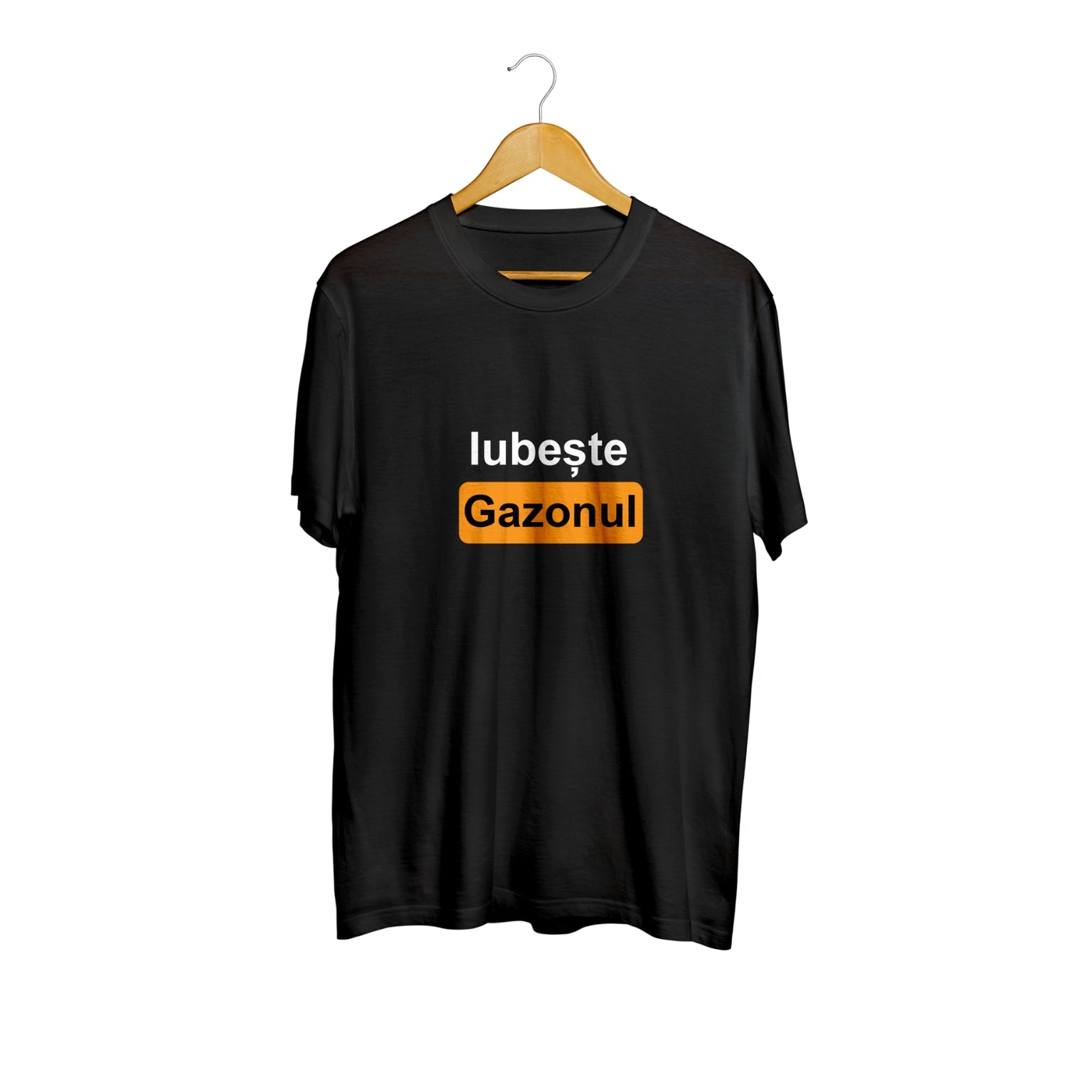 Tricou negru Iubește Gazonul – 100% bumbac