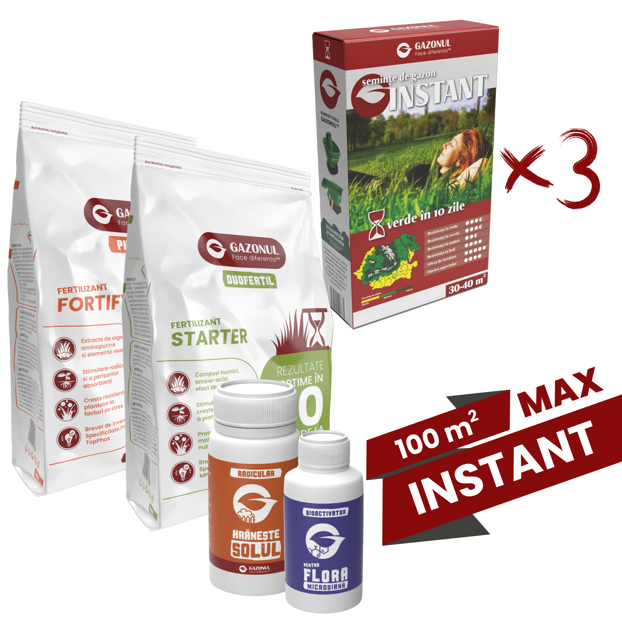 Pachet MAX însămânțare gazon - Instant