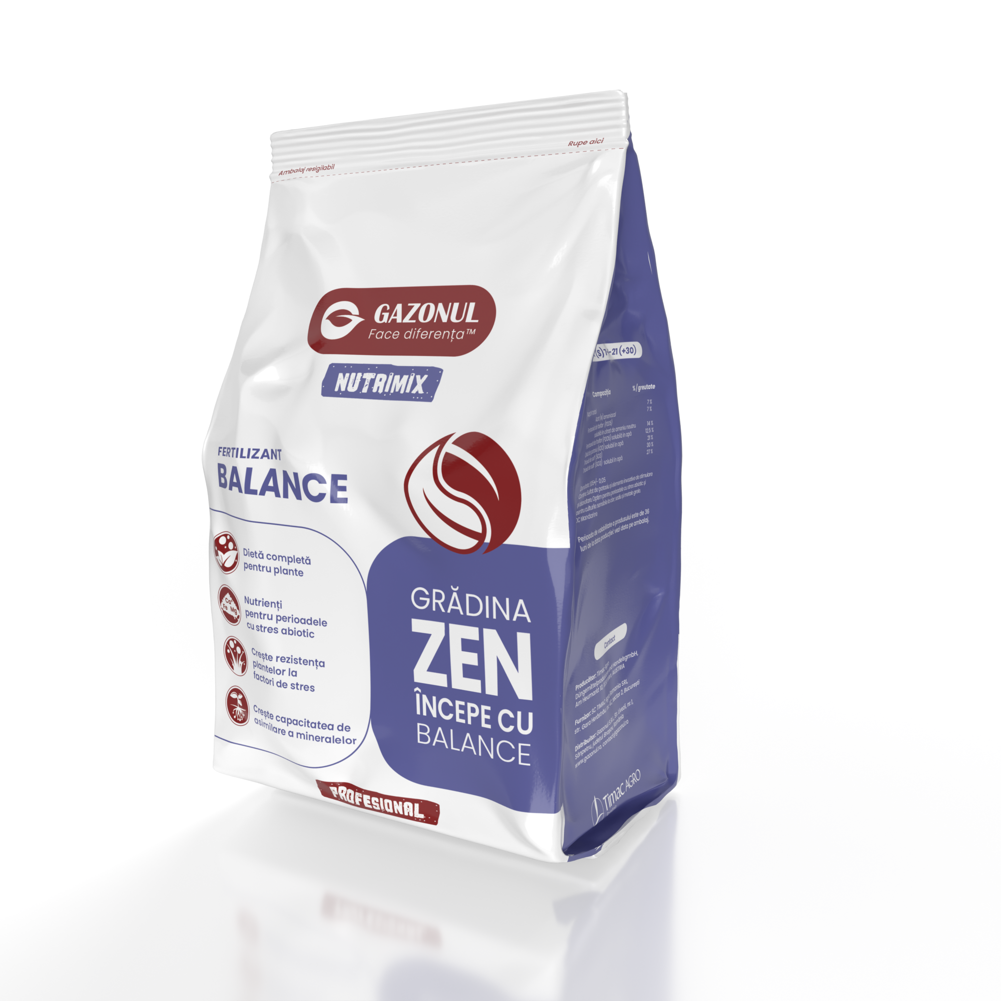 Îngrășământ gazon Balance pentru întreținerea și menținerea aspectului