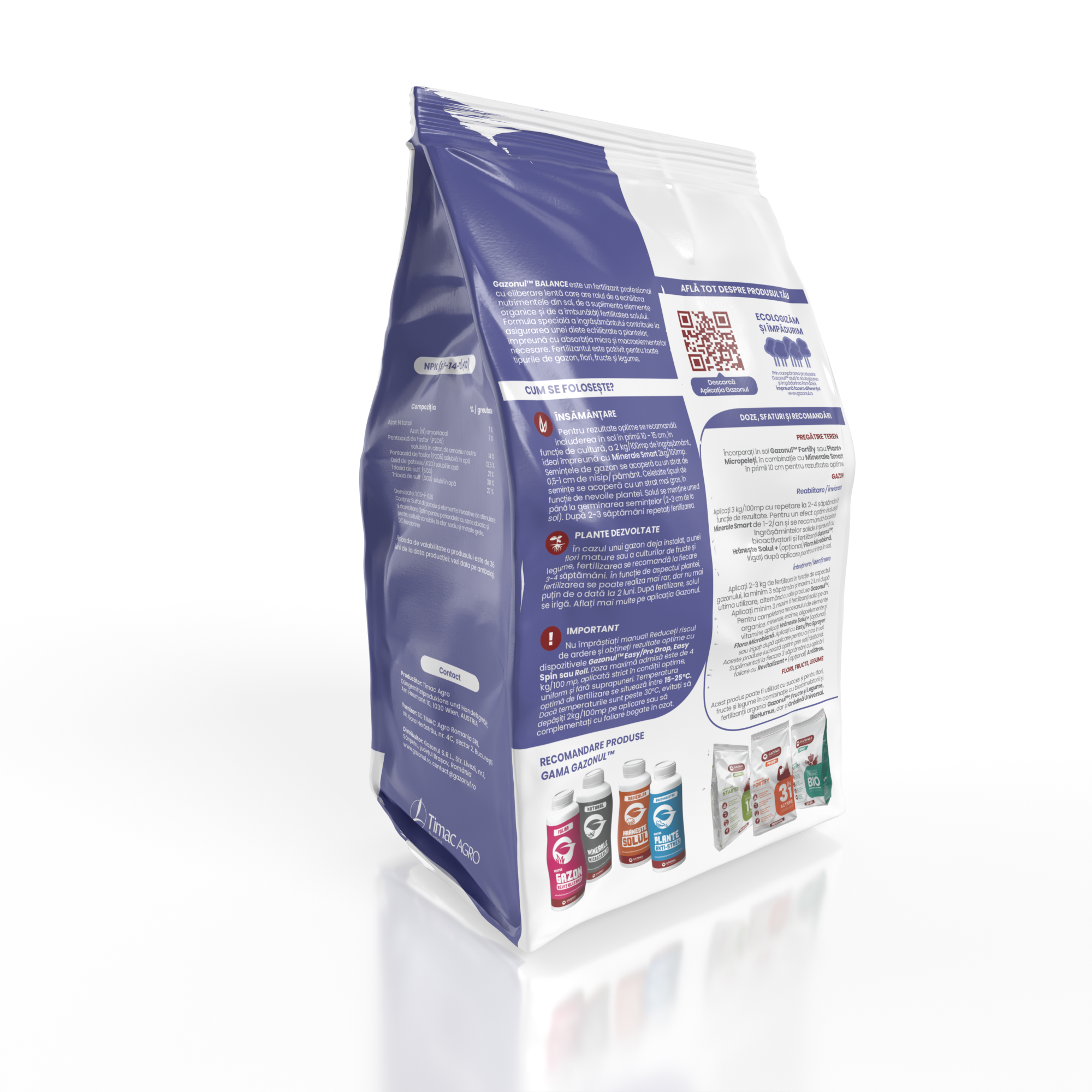 Îngrășământ gazon Balance pentru întreținerea și menținerea aspectului