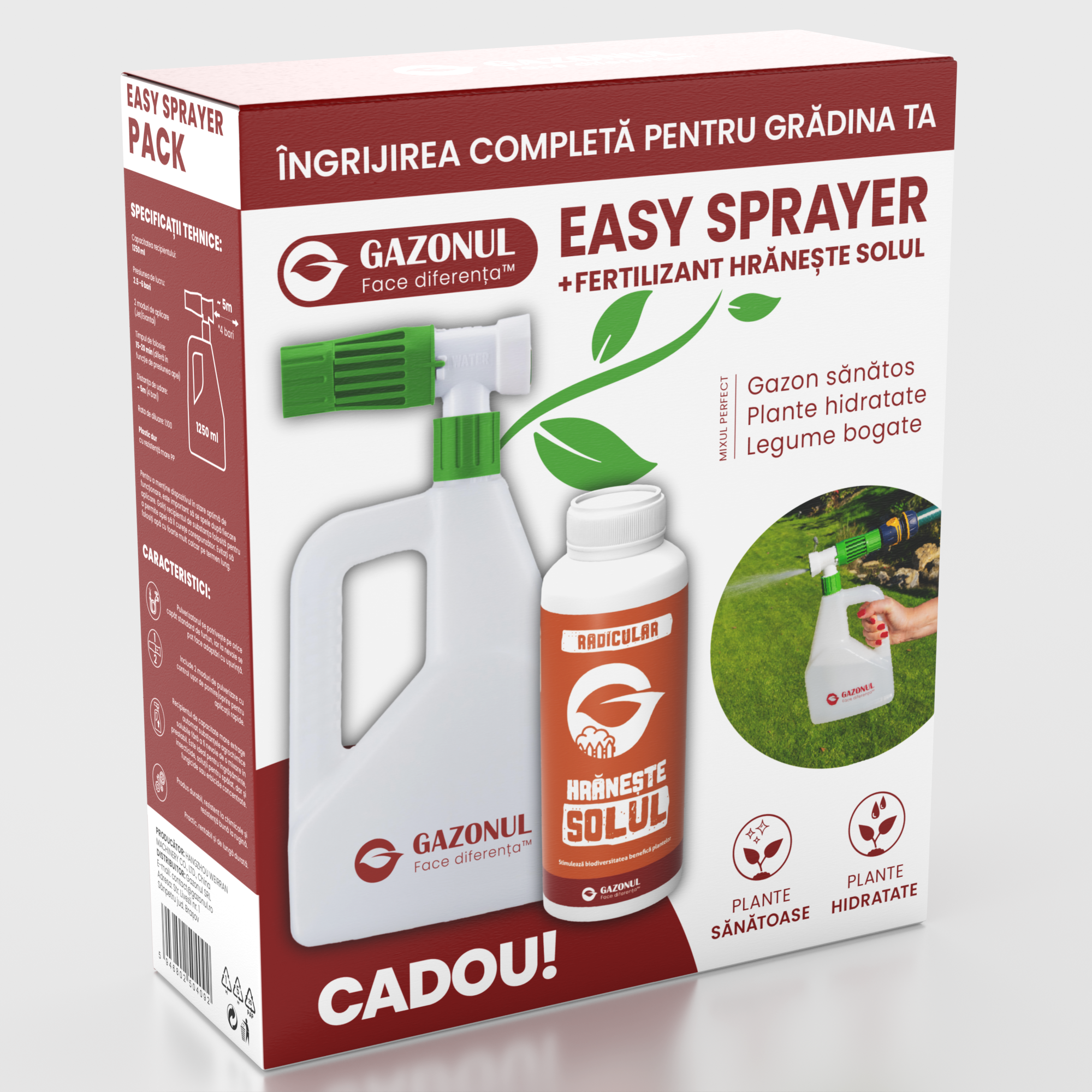 Dispenser Easy Sprayer, distribuitor tip spray pulverizator, 1.25 L