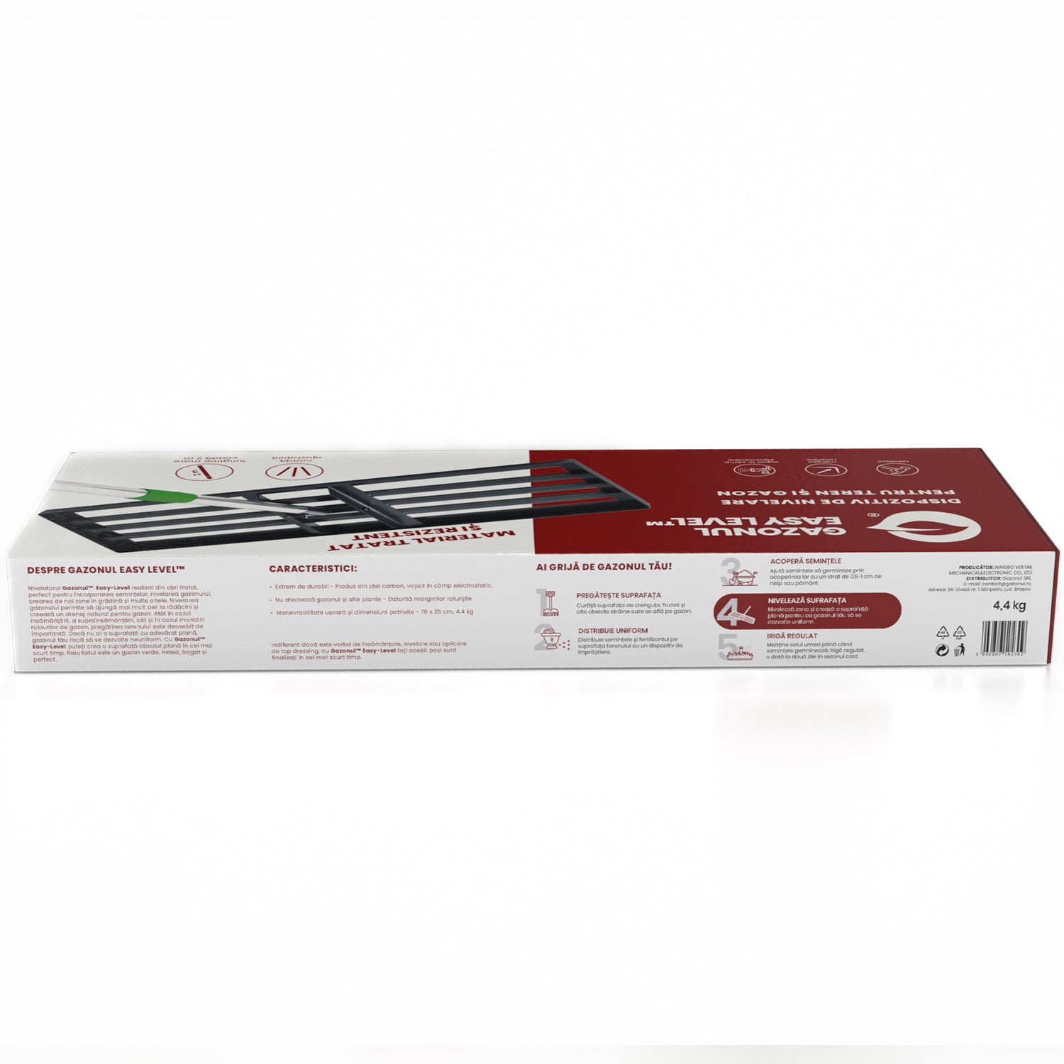 Nivelator Gazon Easy Level / XL, fabricat din oțel carbon