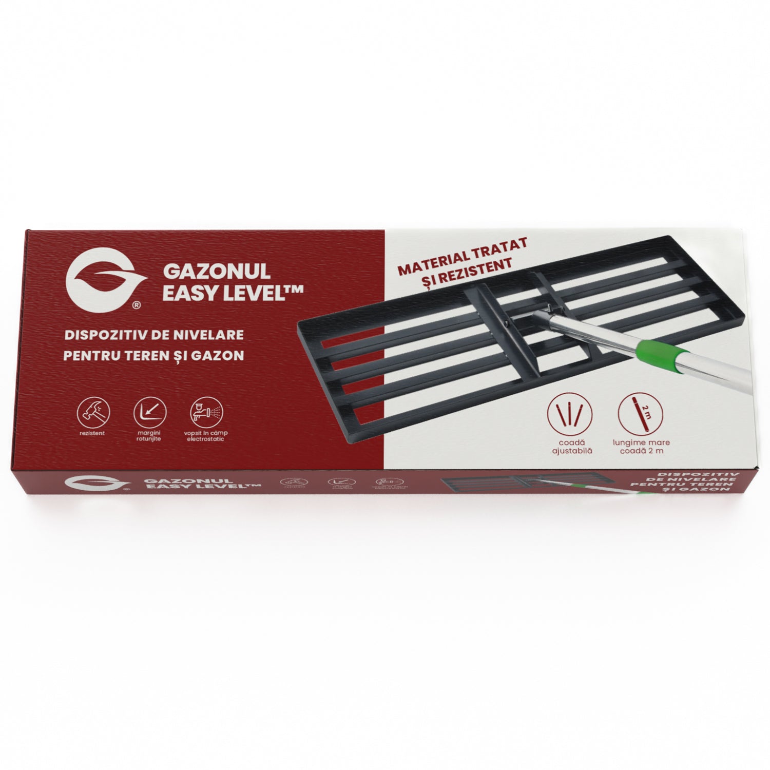 Nivelator Gazon Easy Level / XL, fabricat din oțel carbon