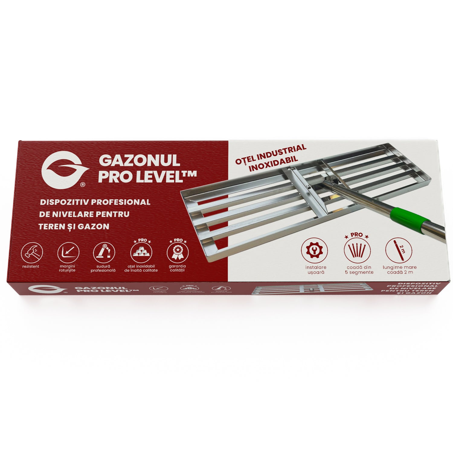 Nivelator Gazon PRO Level / XL, fabricat din oțel inoxidabil