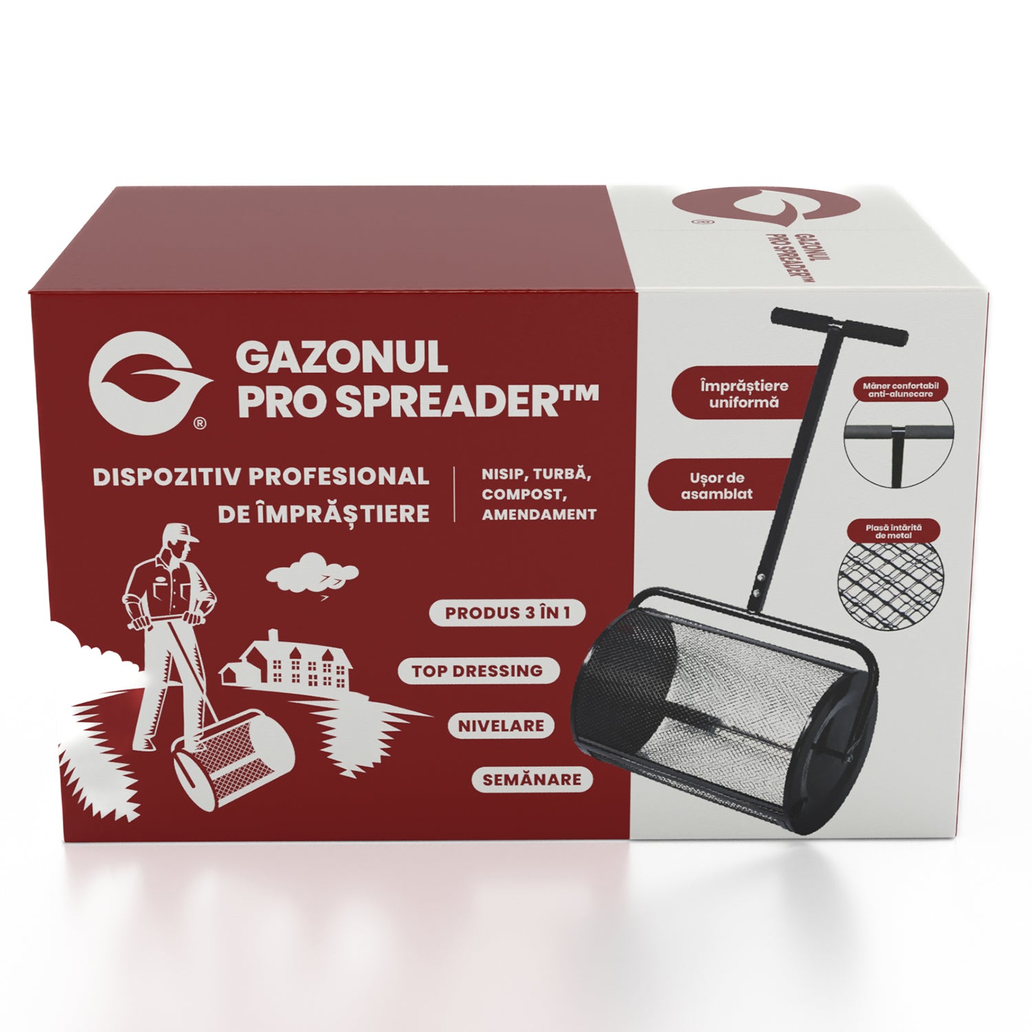 Dispozitiv profesional de împrăștiere PRO Spreader, manual, 72L