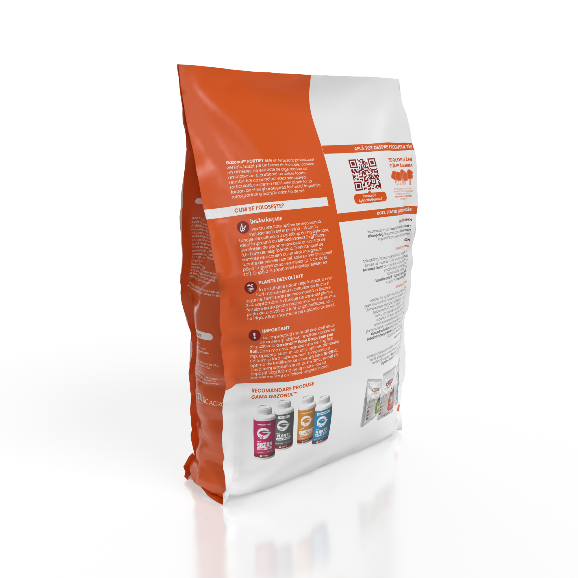 Îngrășământ gazon Fortify pentru rădăcini puternice și rezistență la stres