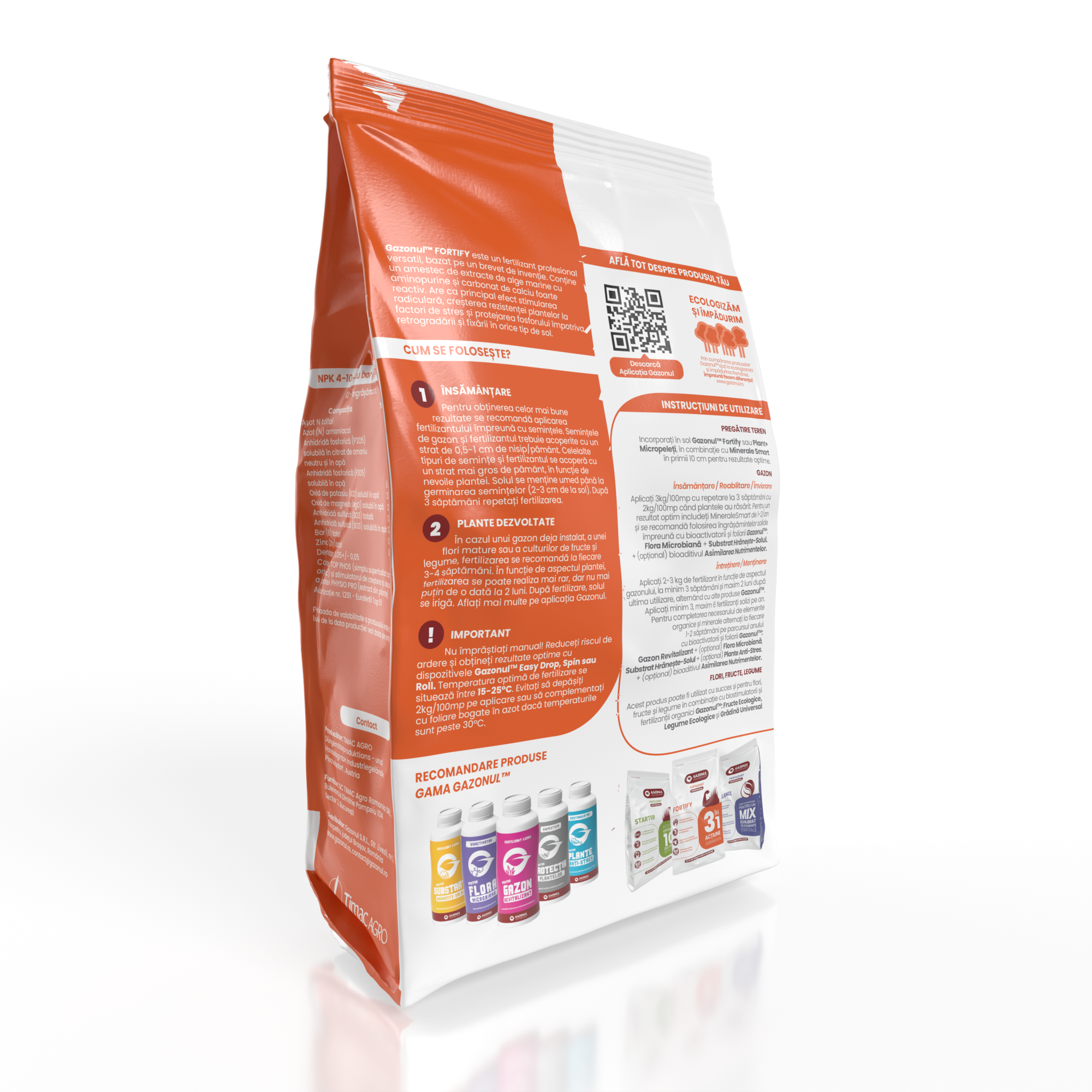 Îngrășământ gazon Fortify pentru rădăcini puternice și rezistență la stres