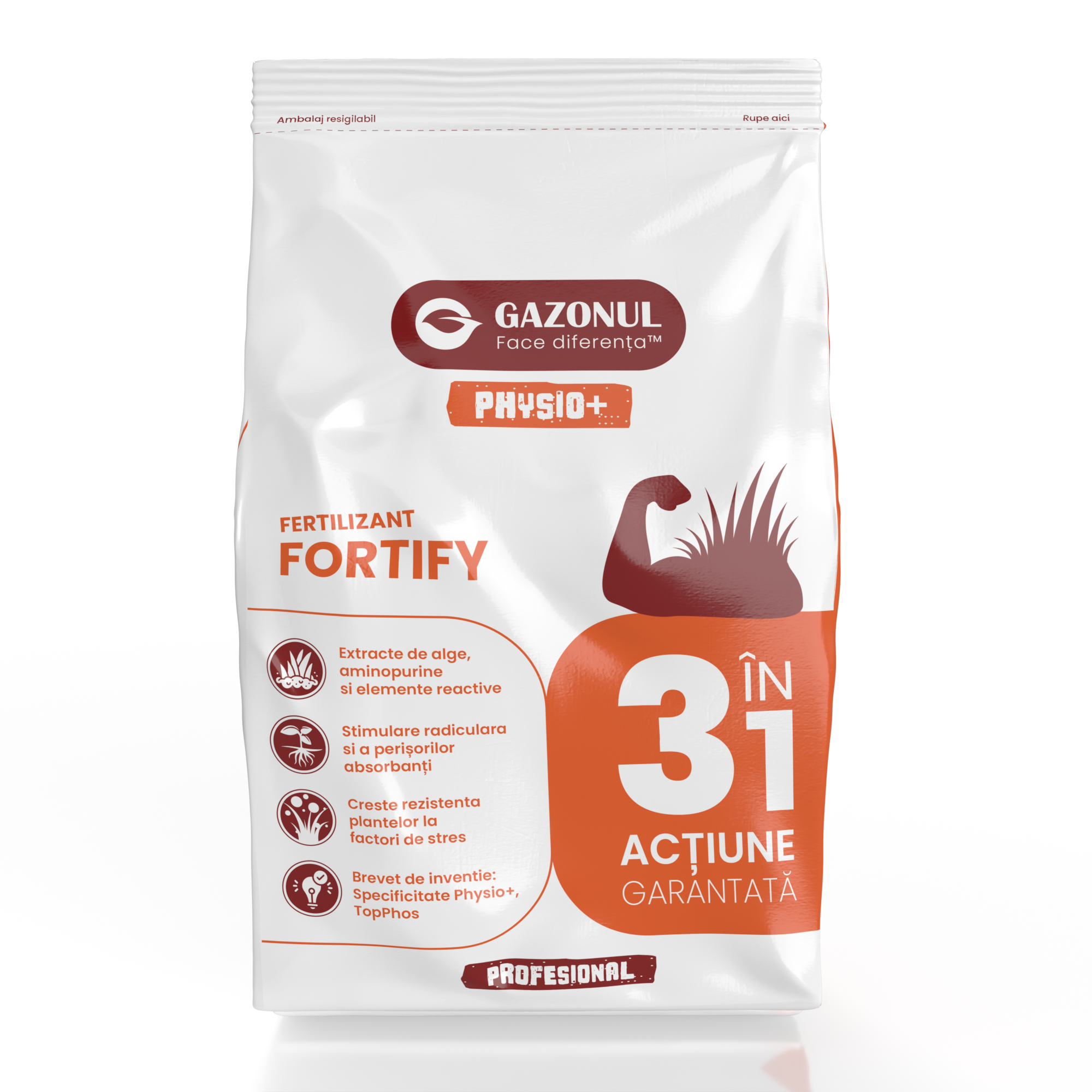 Îngrășământ gazon Fortify pentru rădăcini puternice și rezistență la stres