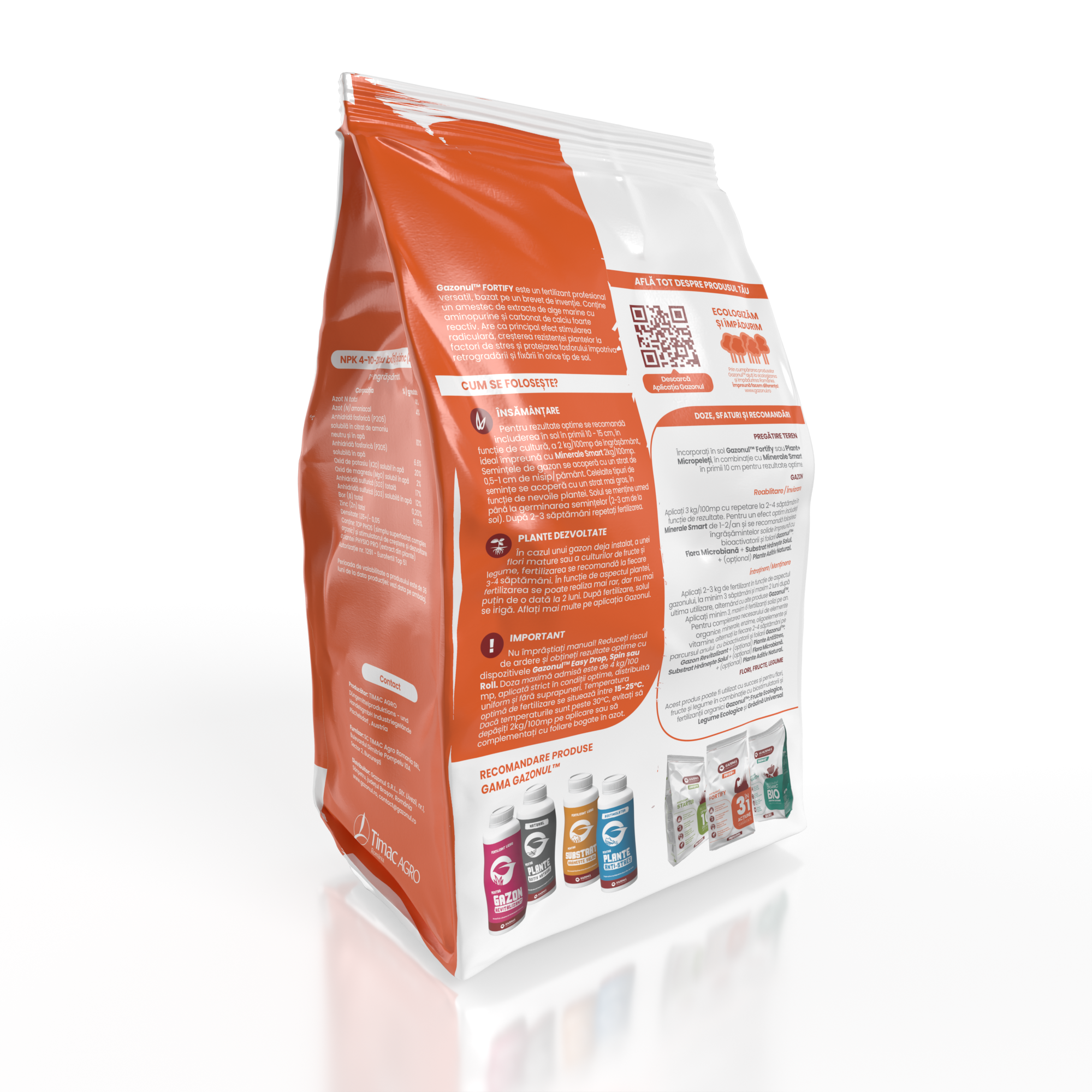 Îngrășământ gazon Fortify pentru rădăcini puternice și rezistență la stres