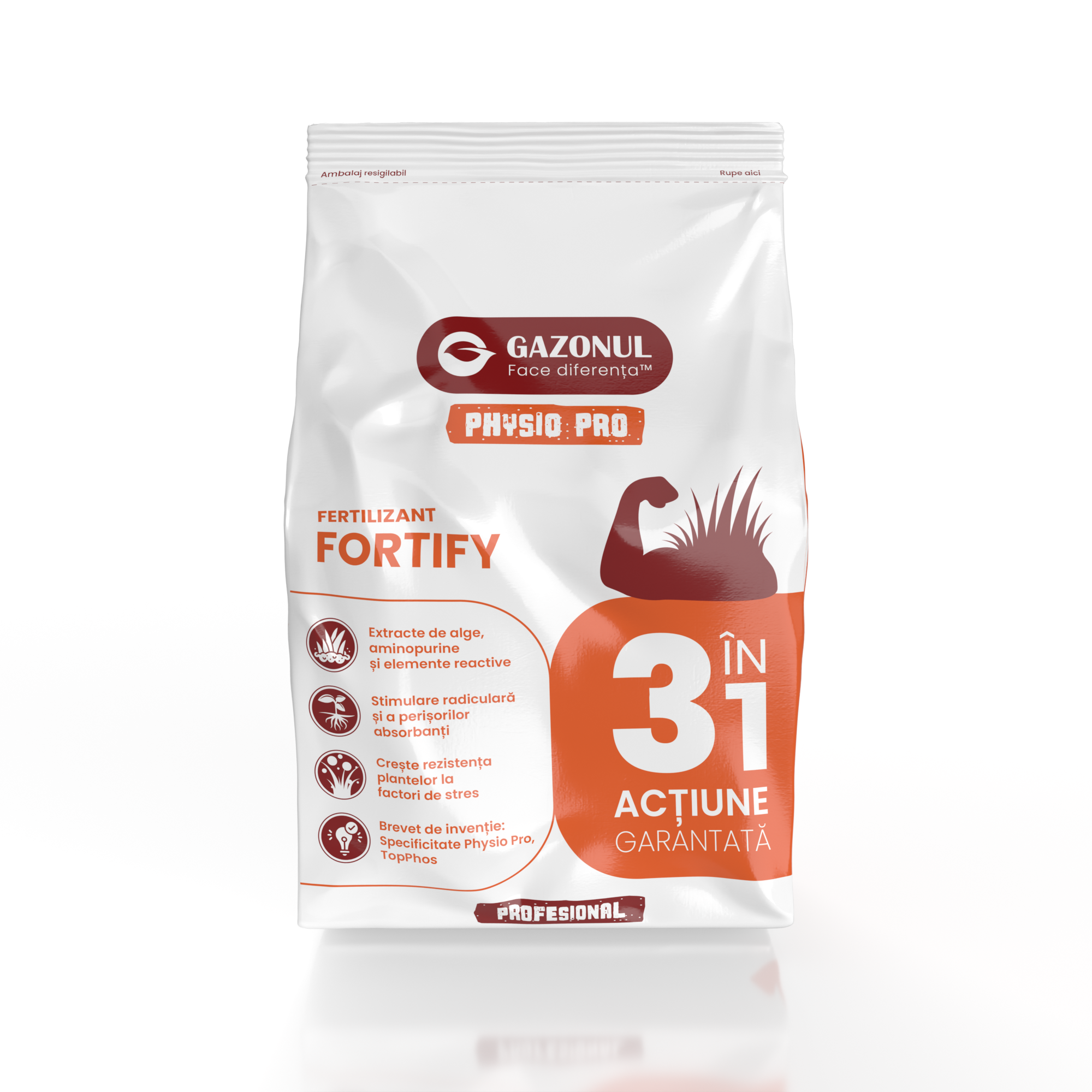 Îngrășământ gazon Fortify pentru rădăcini puternice și rezistență la stres