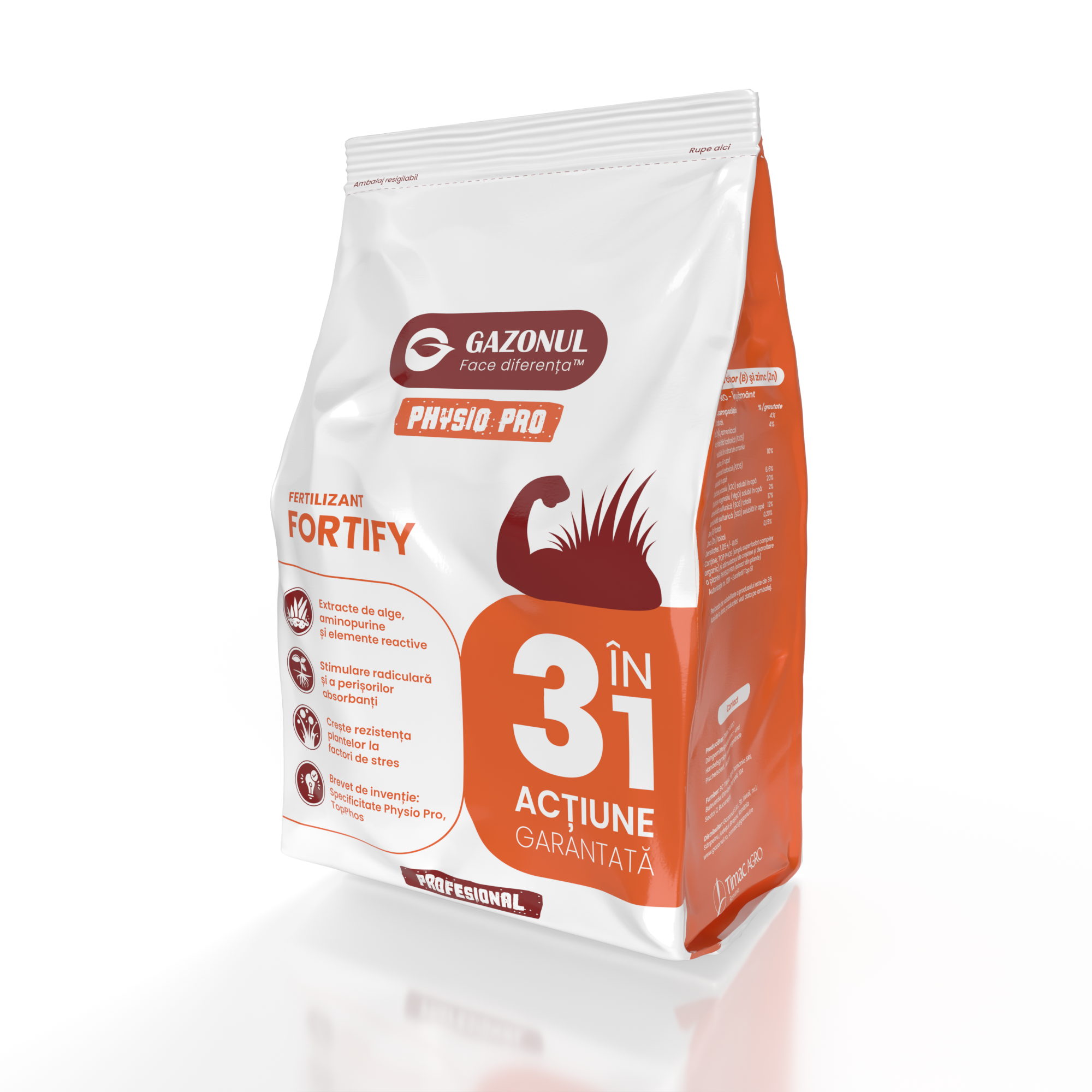 Îngrășământ gazon Fortify pentru rădăcini puternice și rezistență la stres