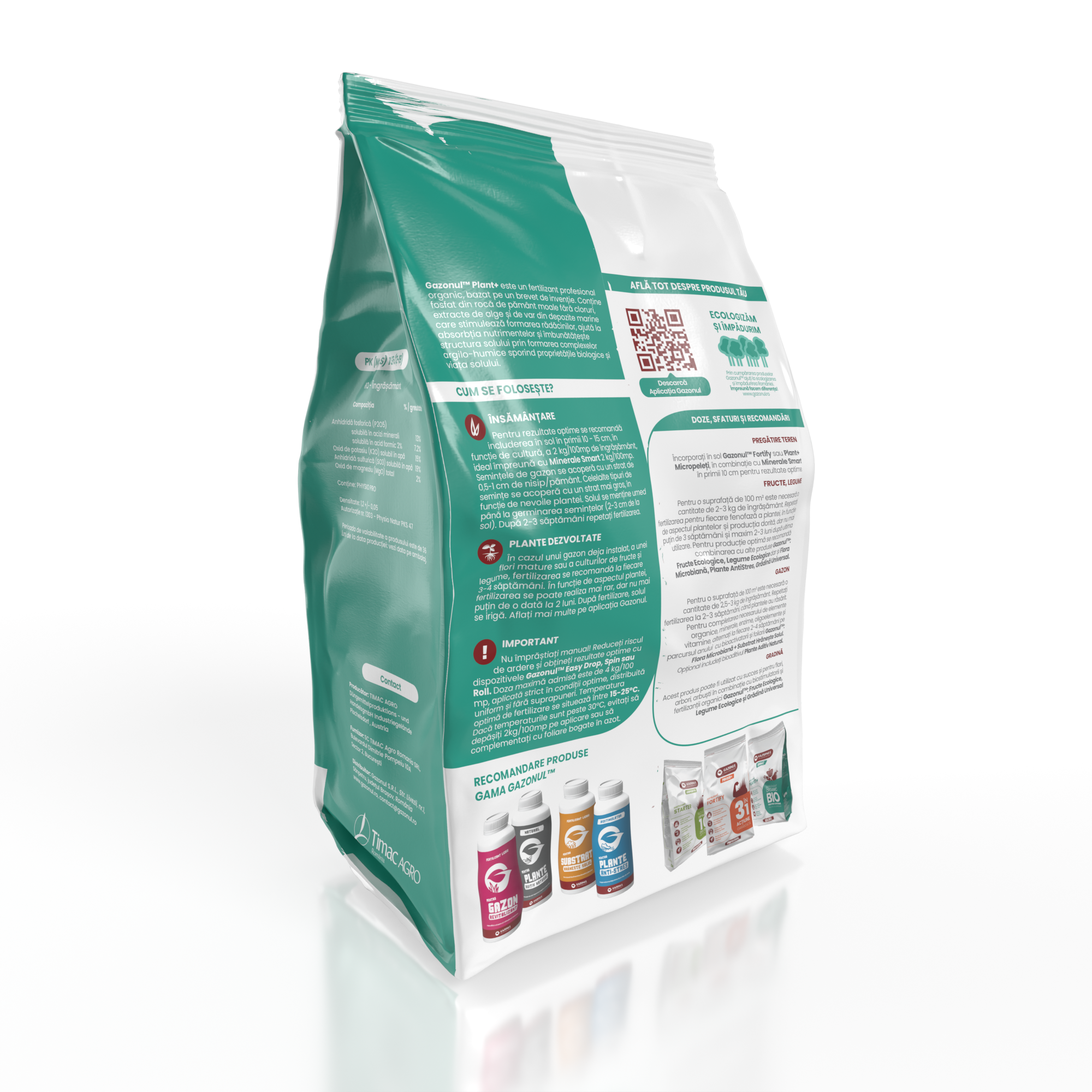 Îngrășământ Plant+ Organic pentru plante viguroase și sol fertil