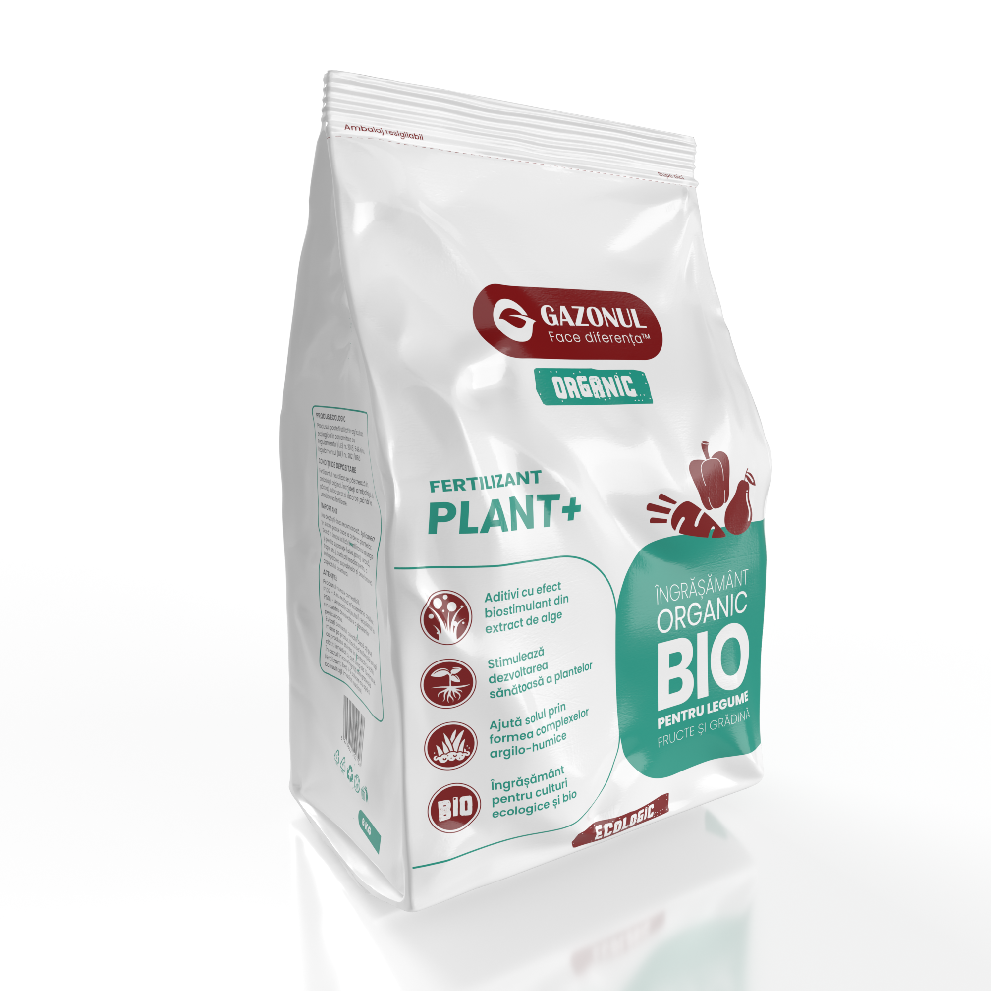 Îngrășământ Plant+ Organic pentru plante viguroase și sol fertil