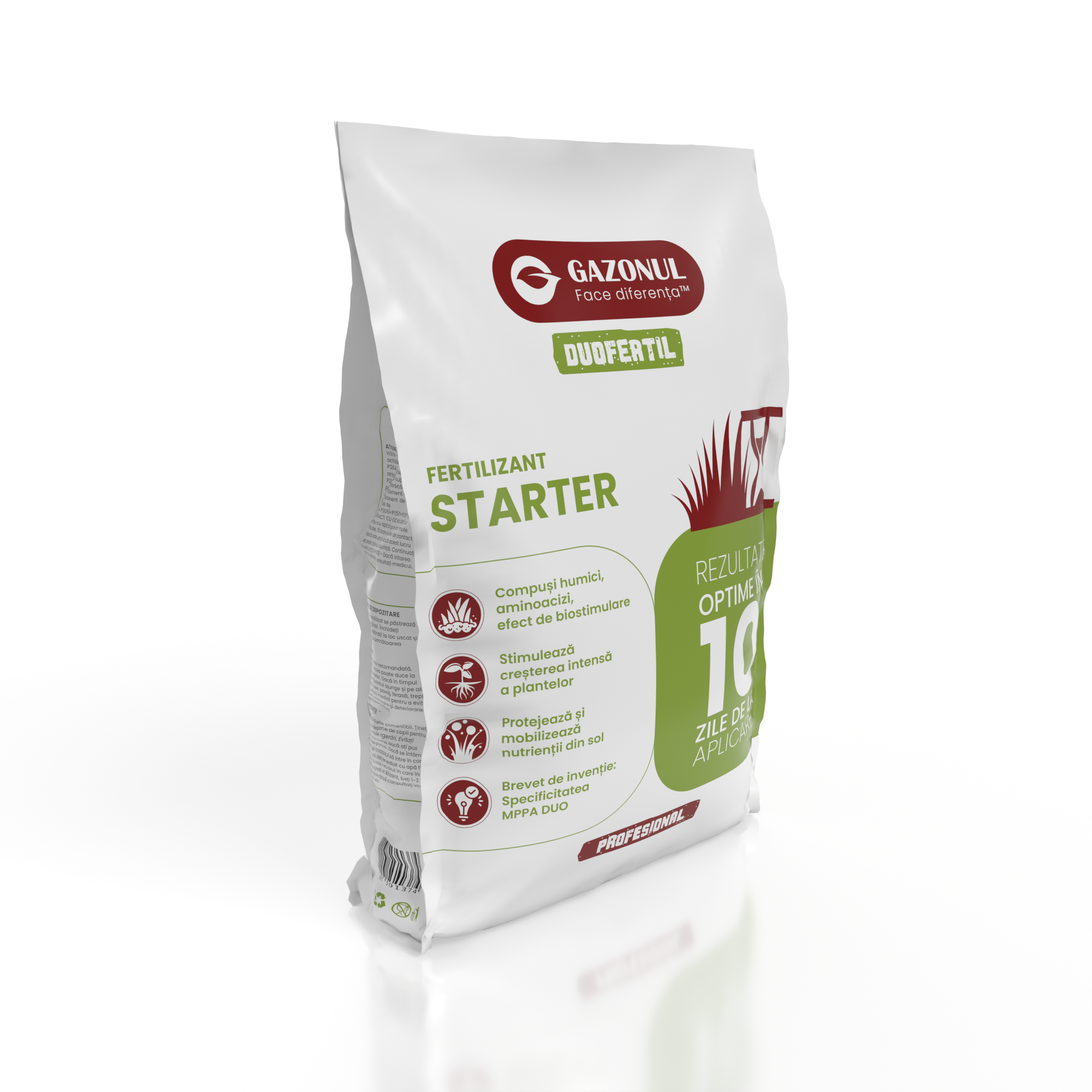 Îngrășământ gazon Starter pentru însămânțare, supraînsămânțare și reabilitare