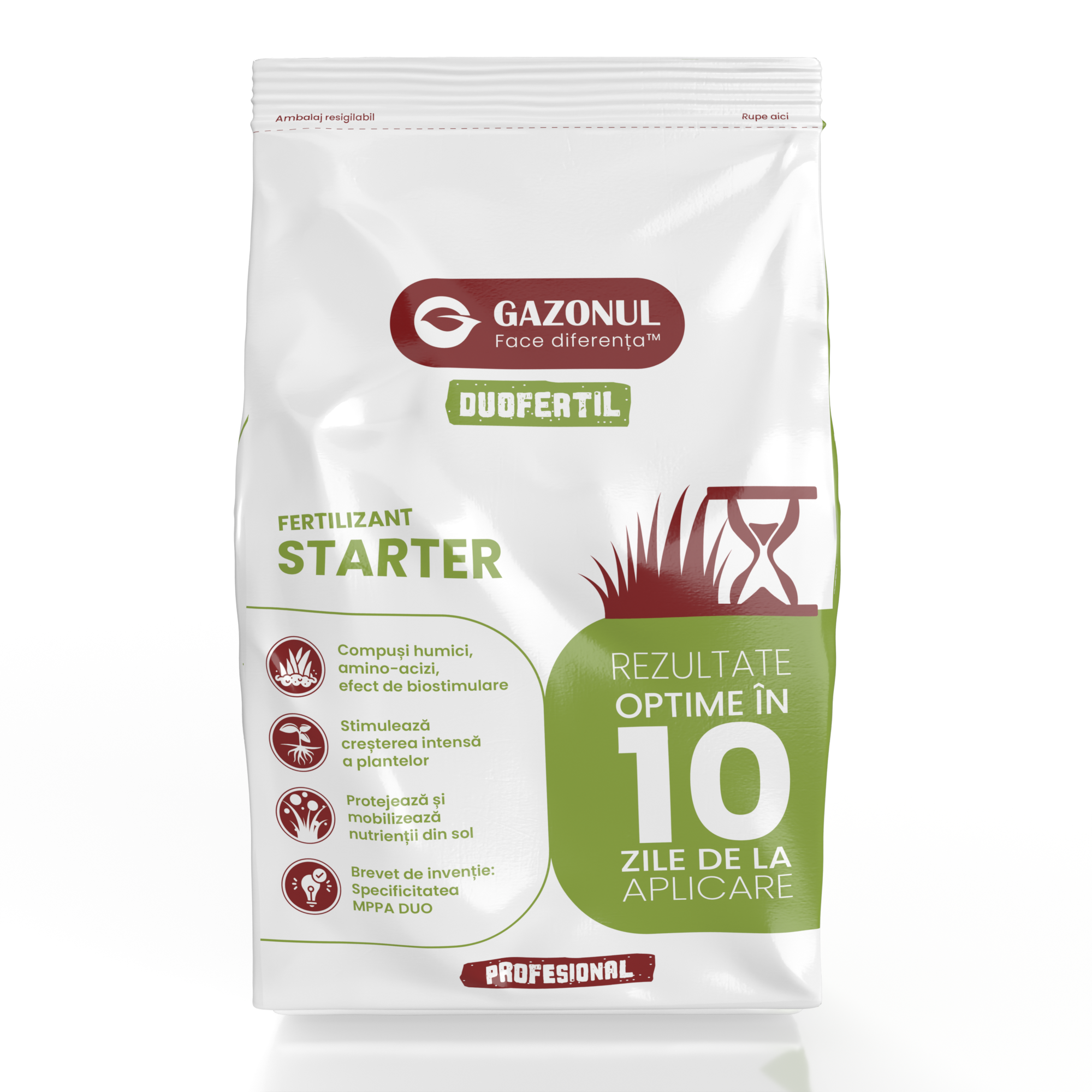 Îngrășământ gazon Starter pentru însămânțare, supraînsămânțare și reabilitare