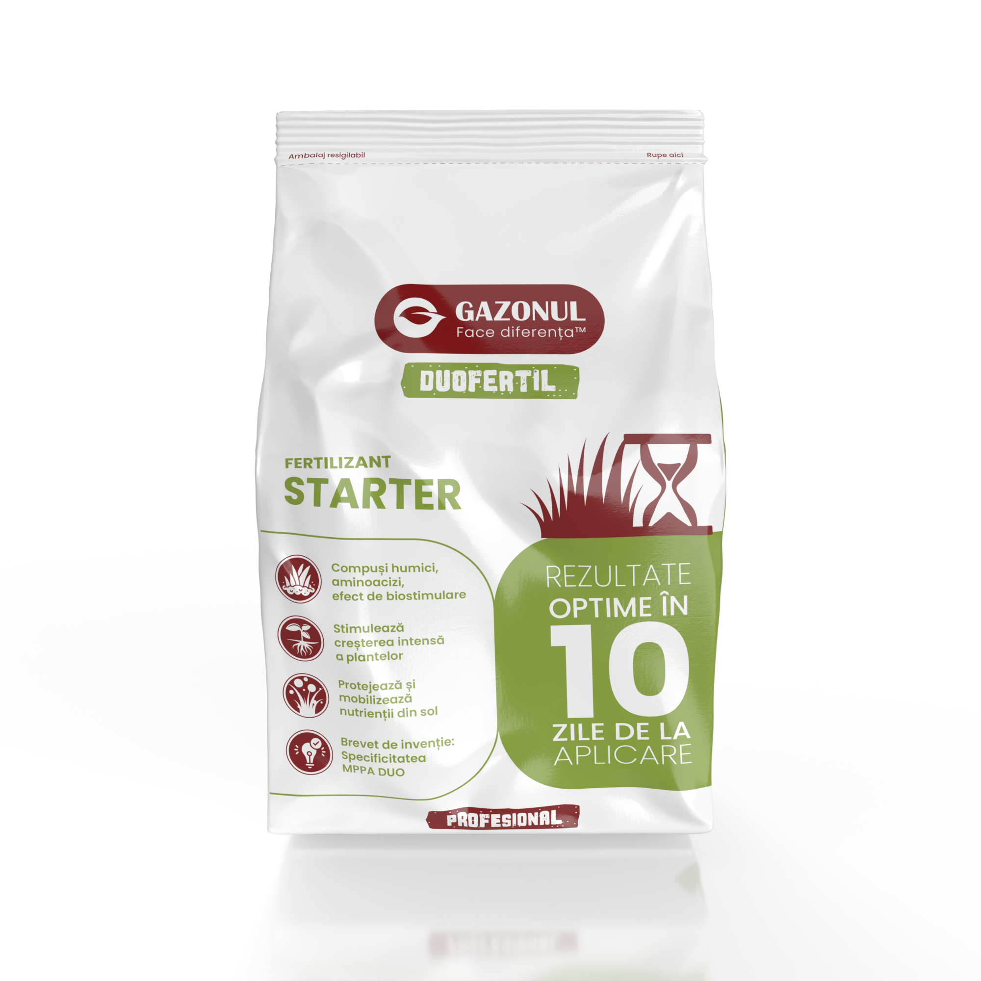 Îngrășământ gazon Starter pentru însămânțare, supraînsămânțare și reabilitare