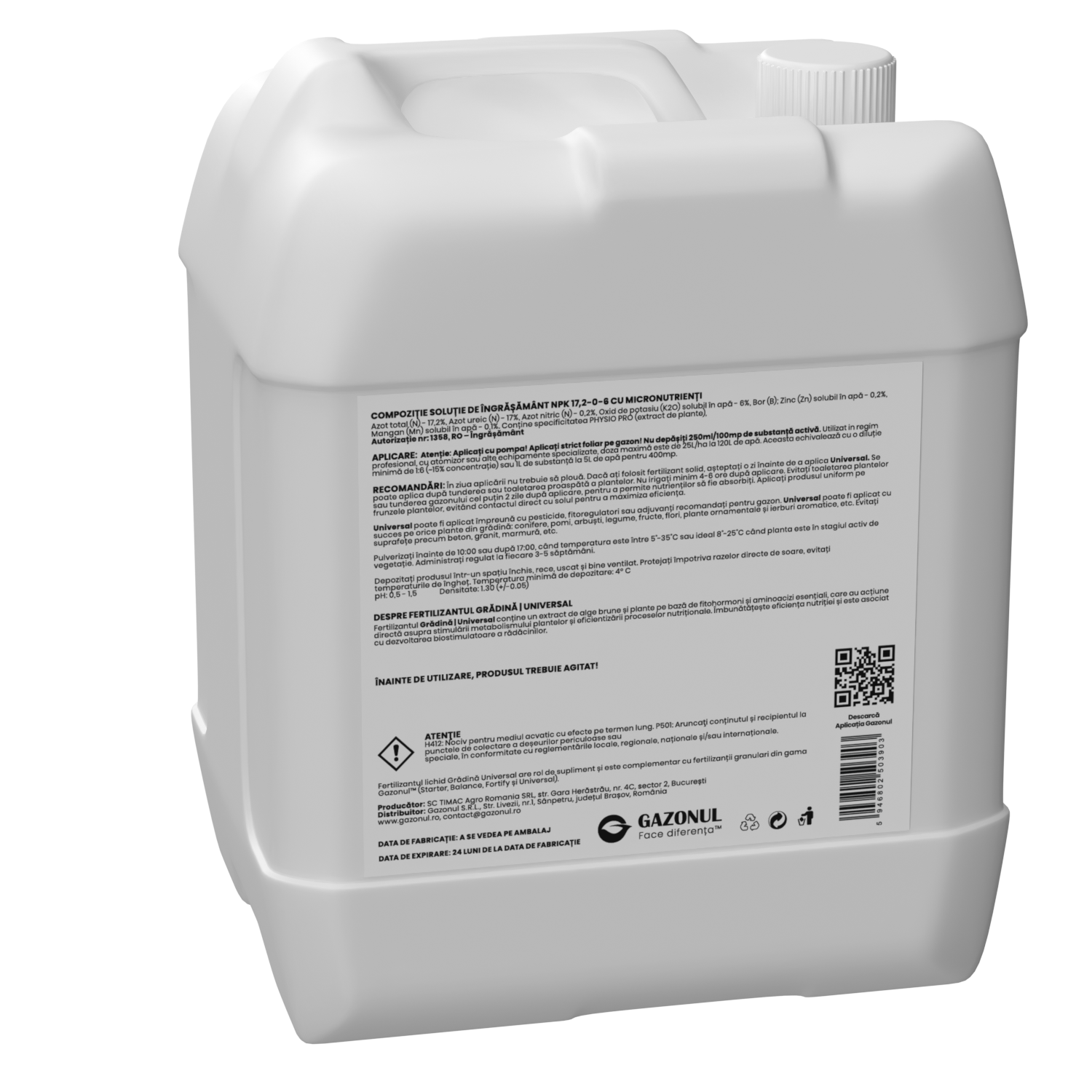 Îngrășământ Grădină Universal pentru gazon, flori și plante ornamentale