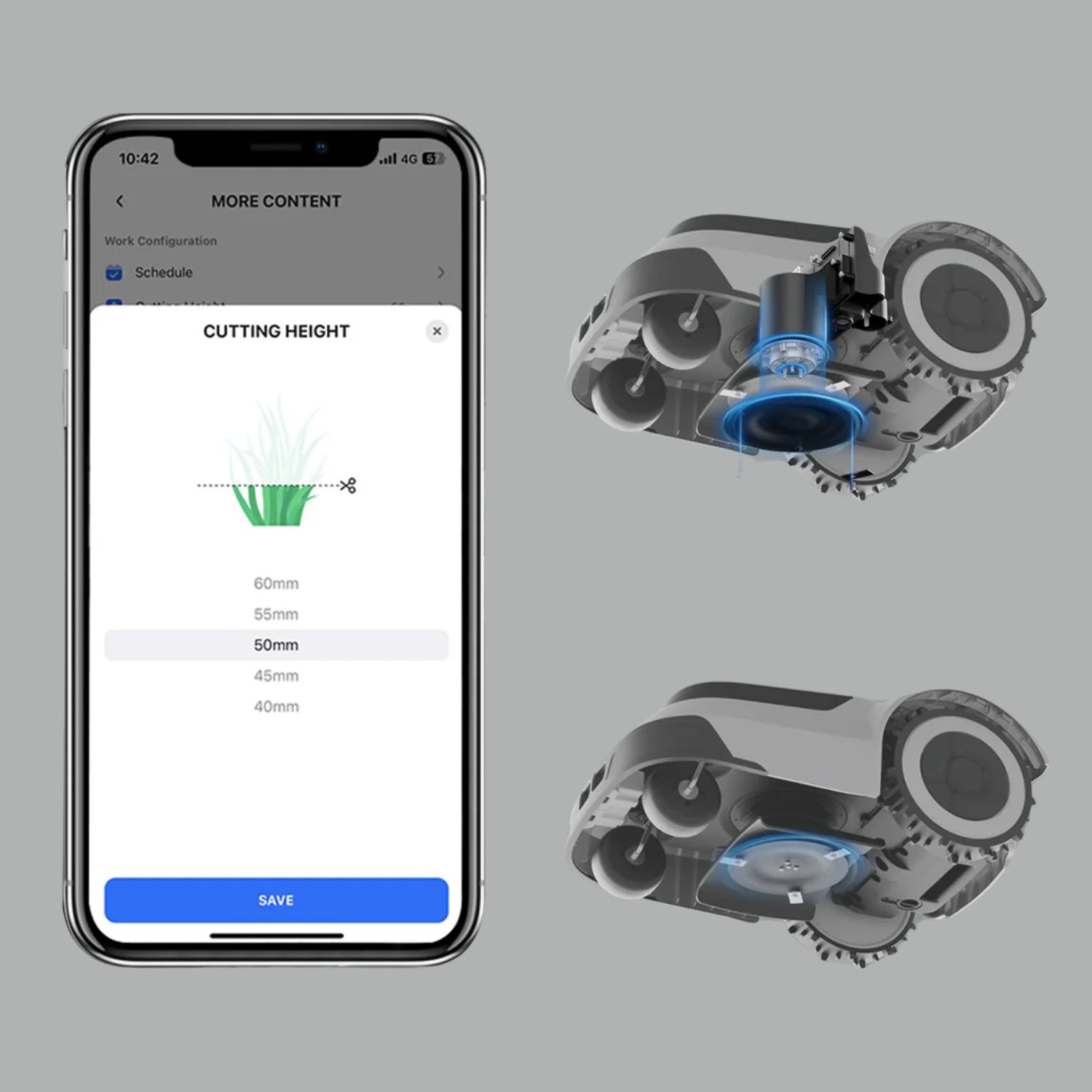 Robot de tuns gazonul ANTHBOT Pion, cu fir perimetral