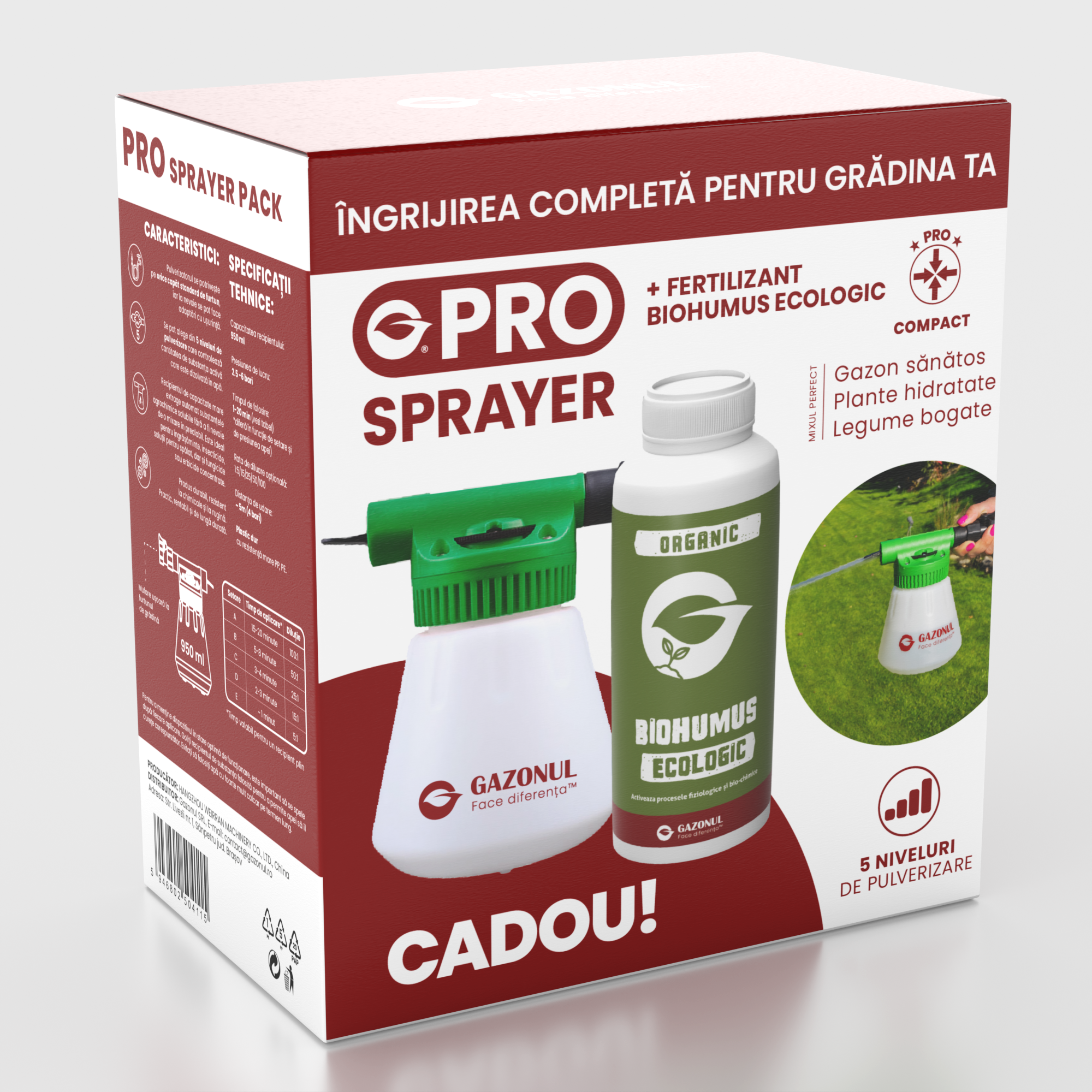 Dispenser PRO Sprayer, distribuitor tip spray pulverizator, 0.95 L