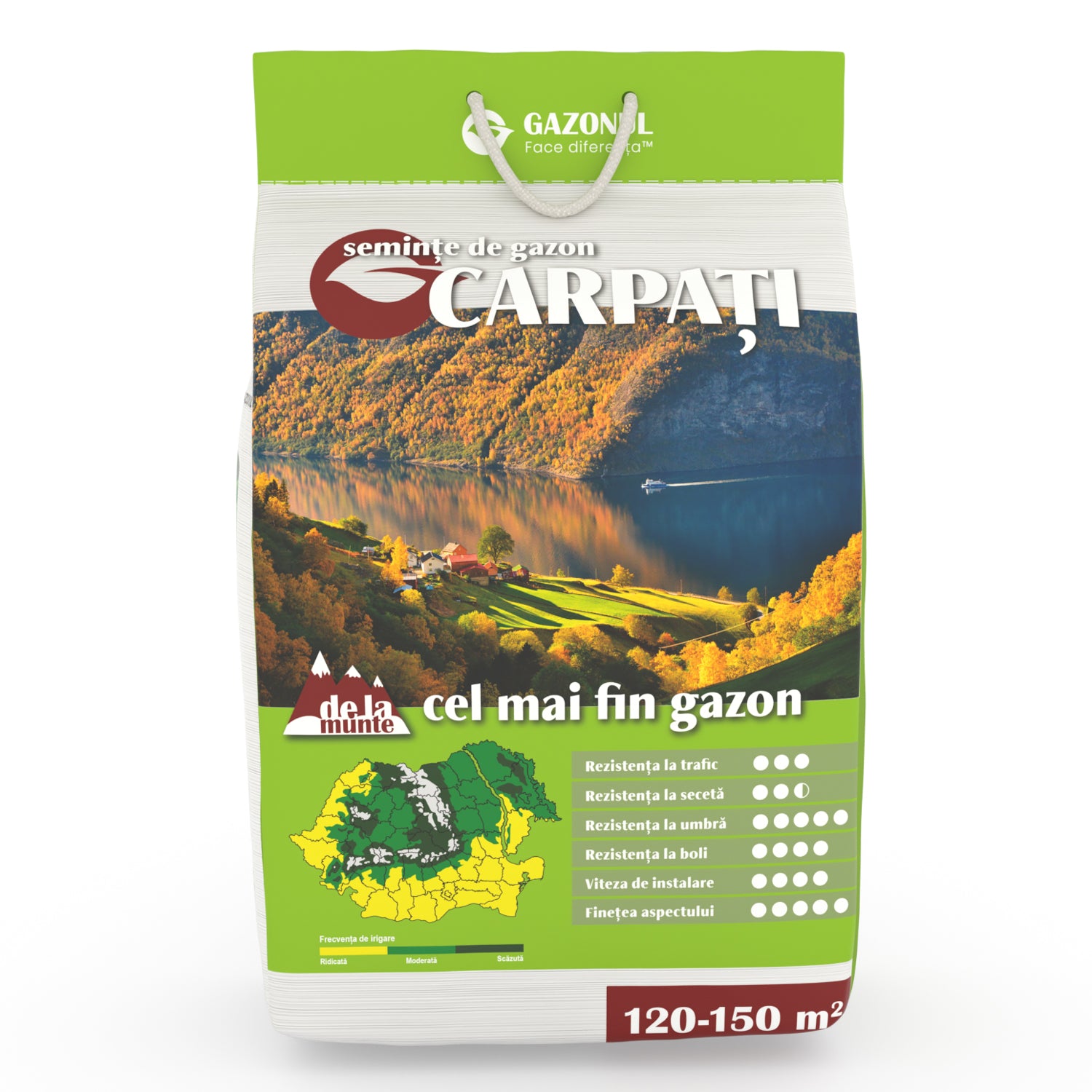 Semințe Gazon Carpați, cu frunză subțire, pentru zone cu umbră