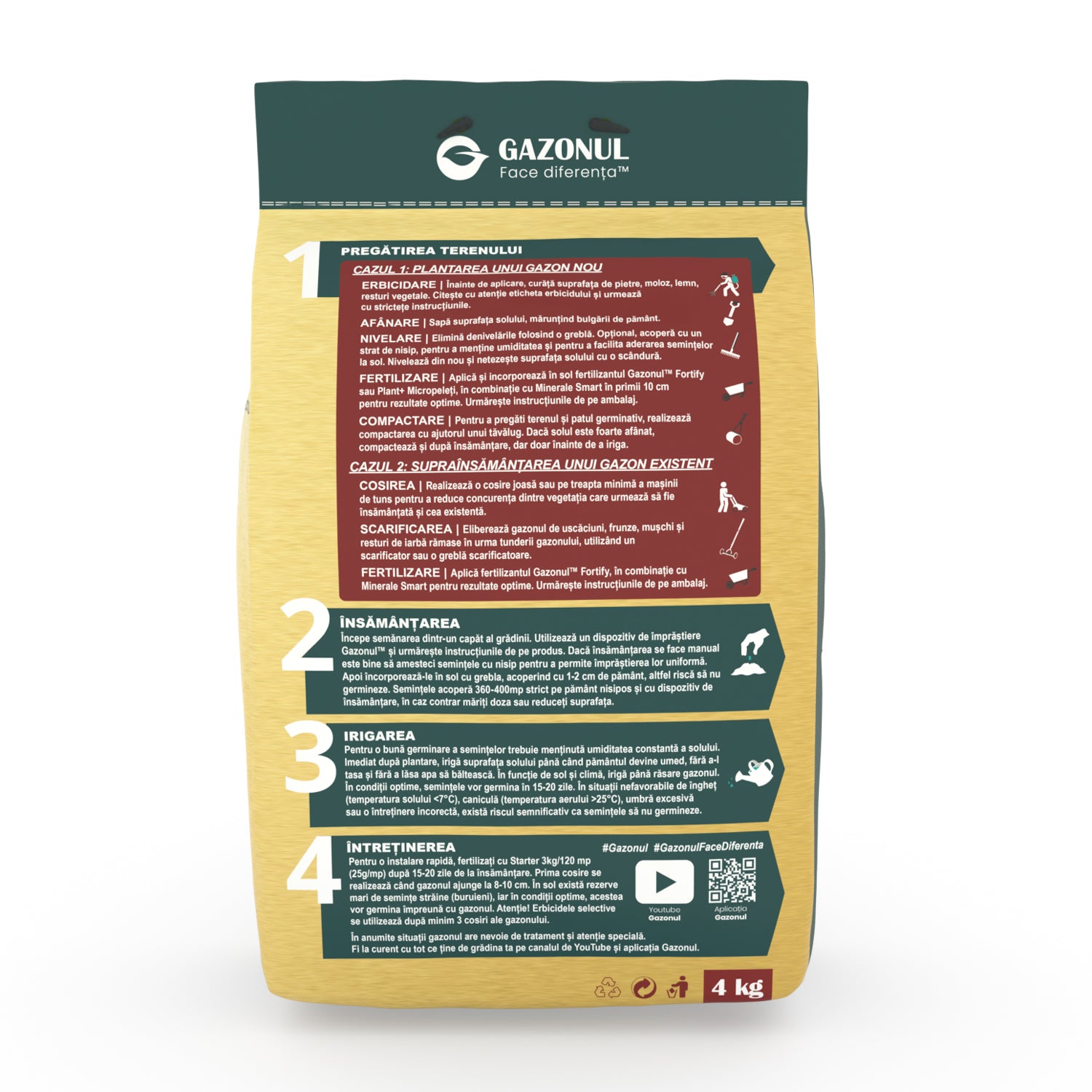 Semințe Gazon Practic pentru trafic, regenerare rapidă și creștere lentă