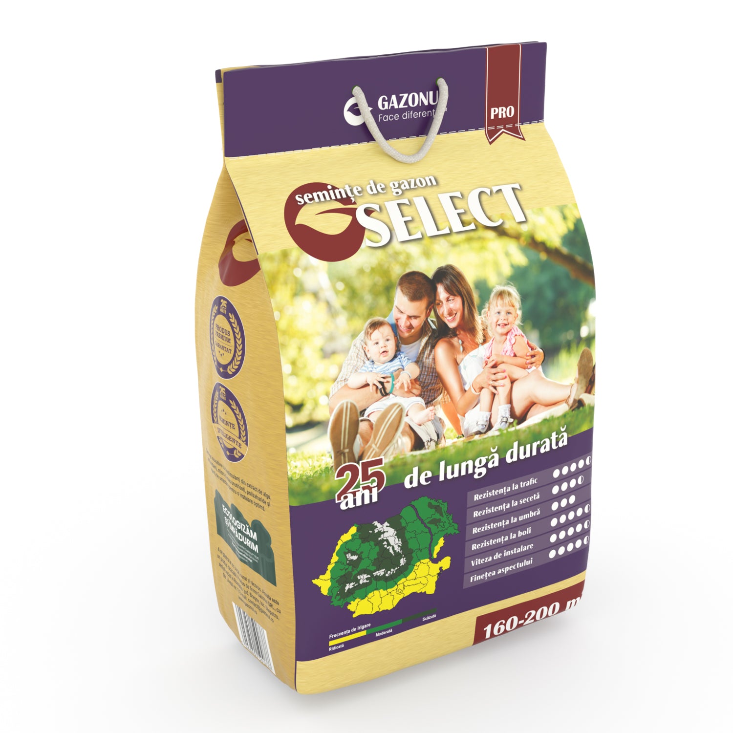 Semințe Gazon Select, pentru un covor verde, fin și de durată