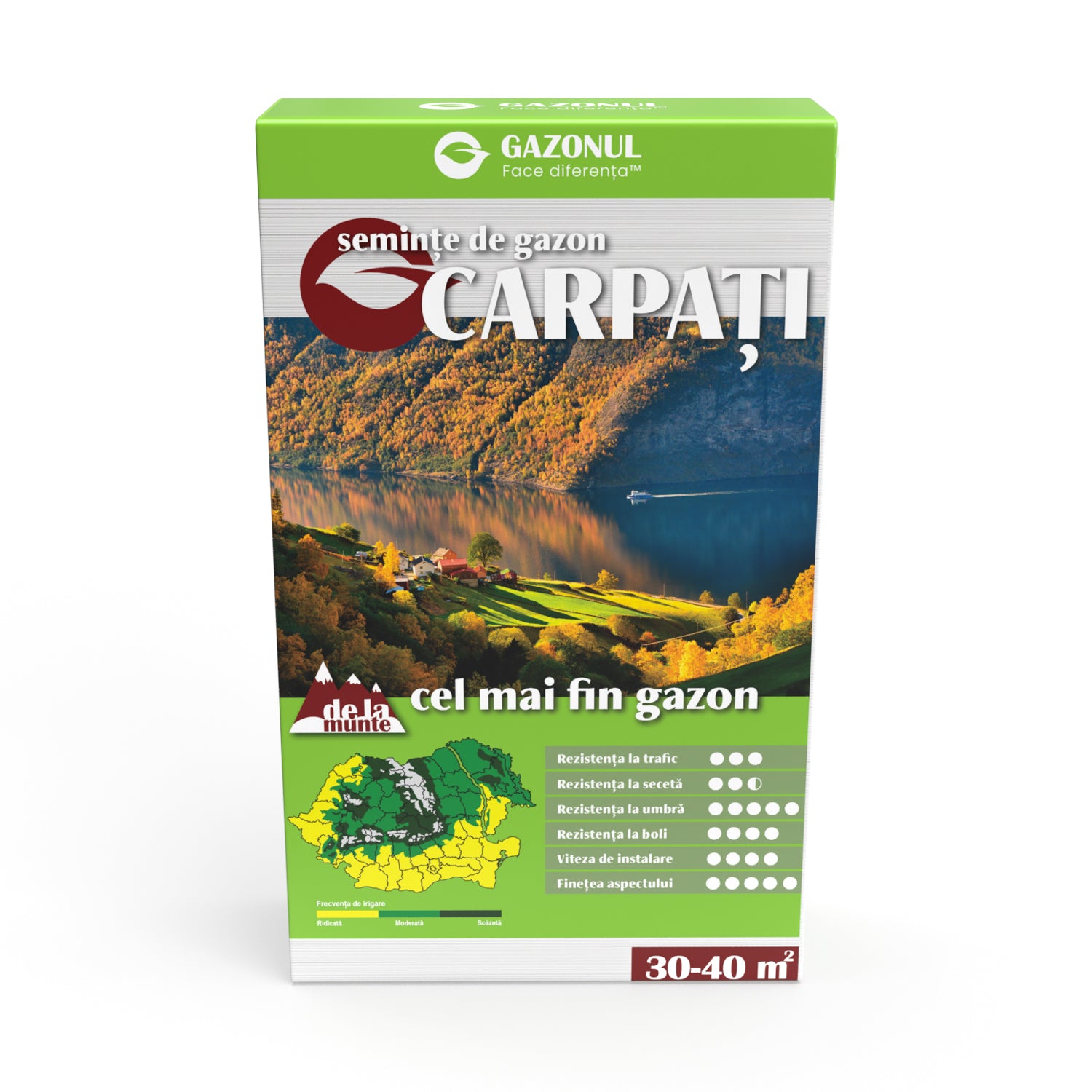 Semințe Gazon Carpați, cu frunză subțire, pentru zone cu umbră
