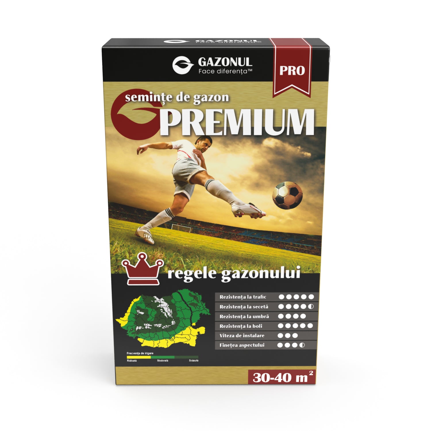 Semințe de gazon Premium tip sport cu rezistență la trafic, boli și secetă