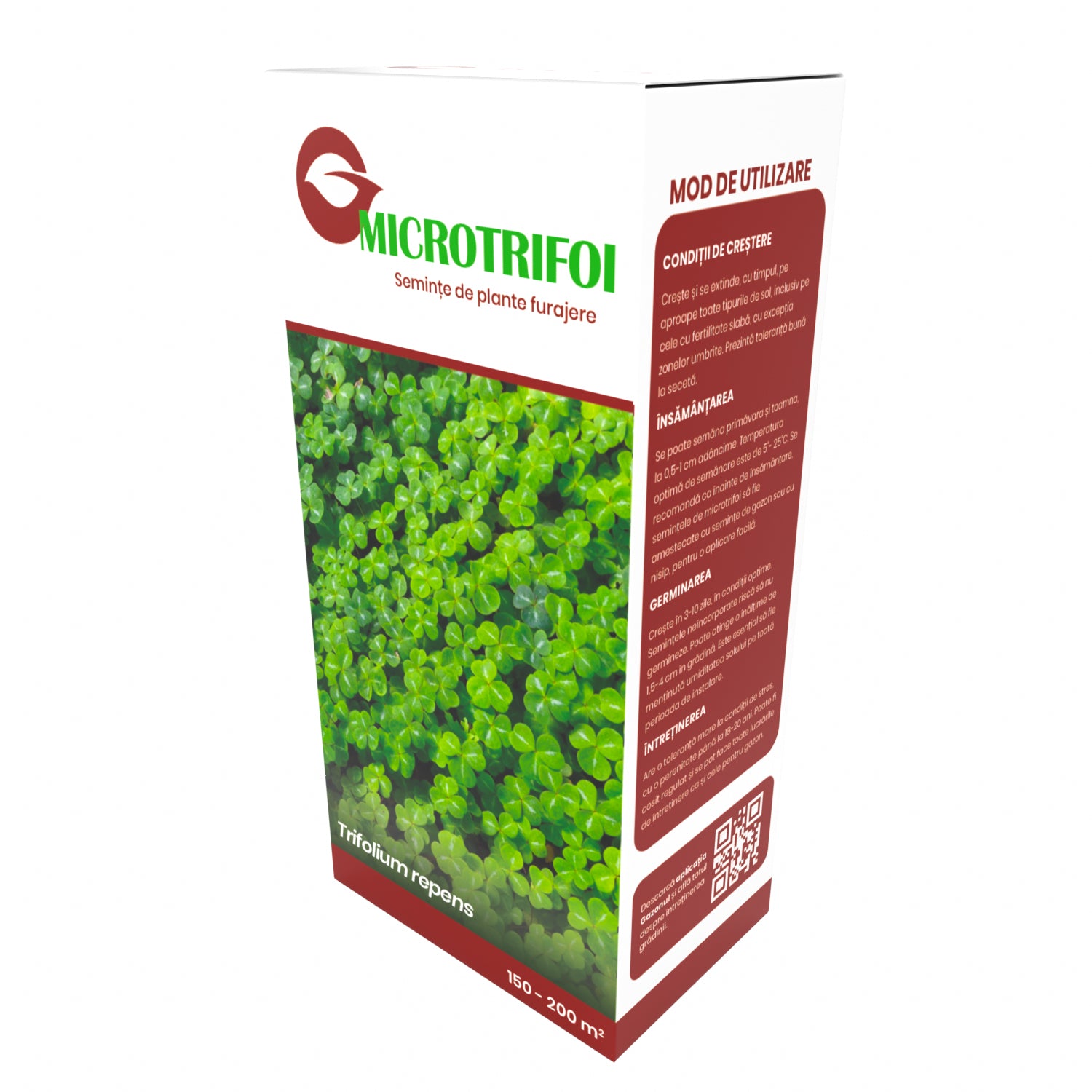Semințe de Microtrifoi pentru utilizare individuală sau în combinație cu gazon
