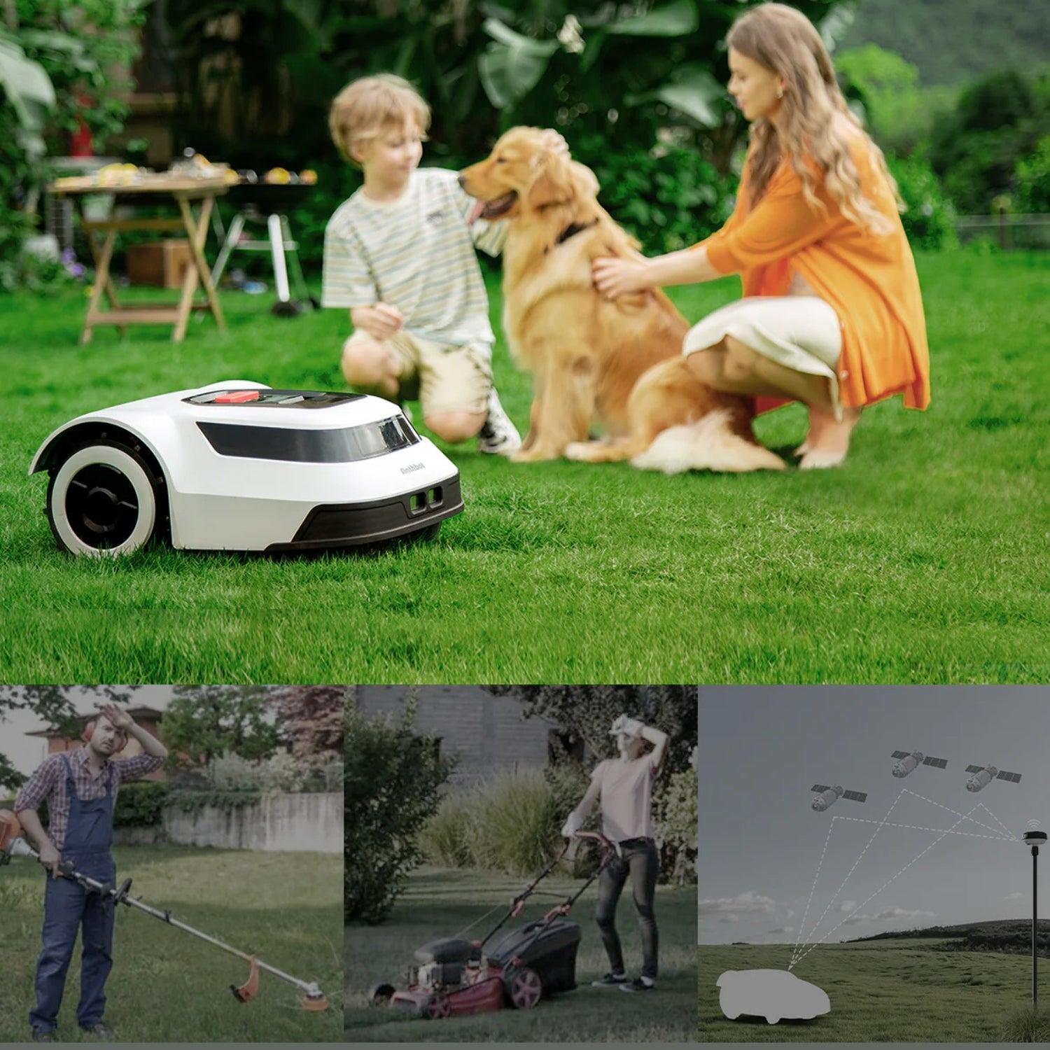 Robot de tuns gazonul ANTHBOT Pion, cu fir perimetral