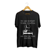 Tricou negru Nu am dormit toată noaptea. Am uitat să tund gazonul – 100% bumbac, mesaj amuzant pentru iubitorii de gazon