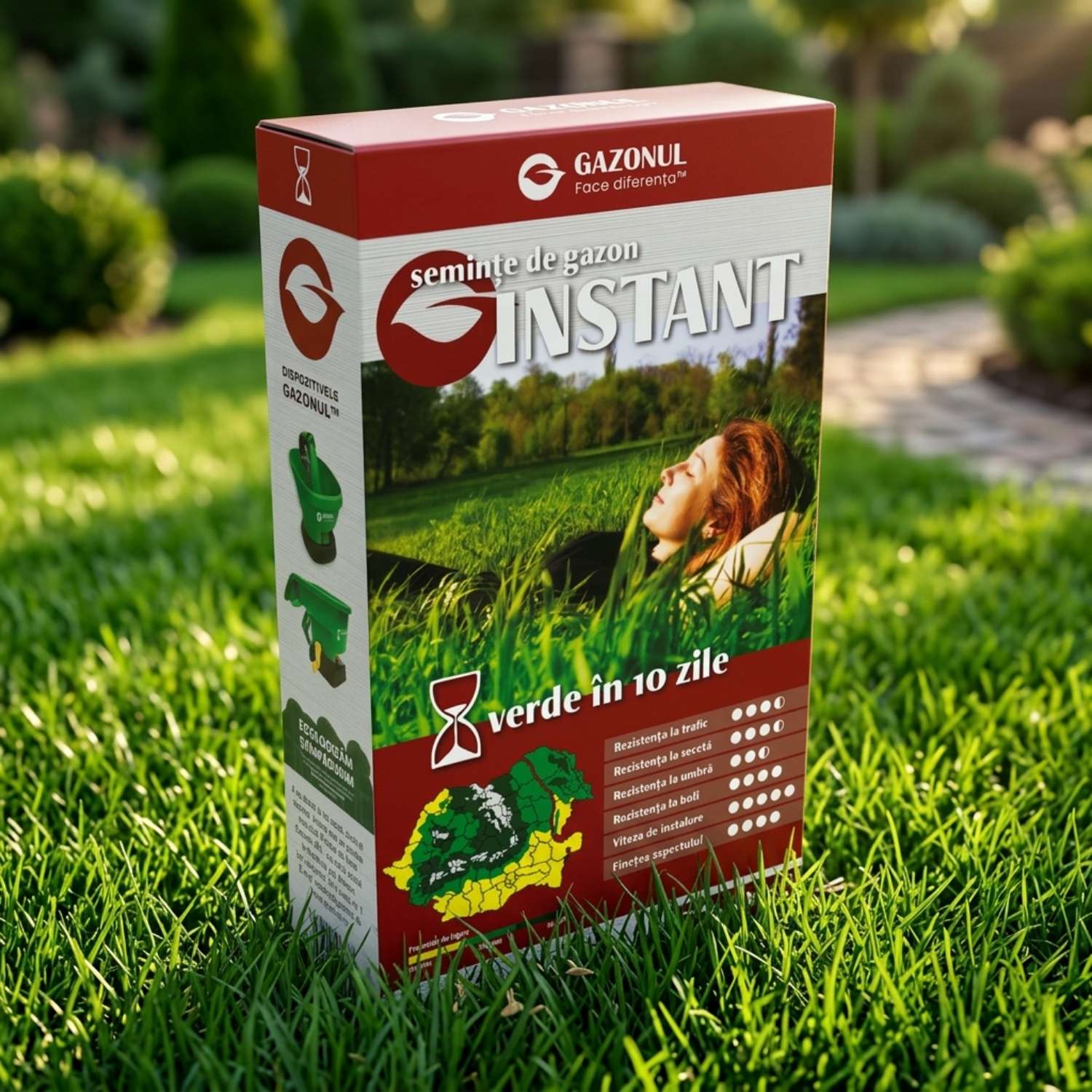 Semințe Gazon Instant cu germinare rapidă pentru goluri și reparații imediate