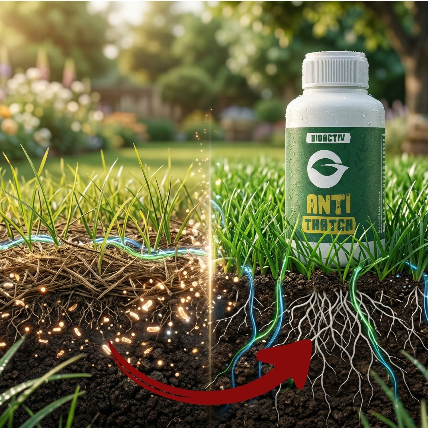 Tratament Anti-Thatch pentru reducerea și descompunerea materiei vegetale din gazon 100 ml