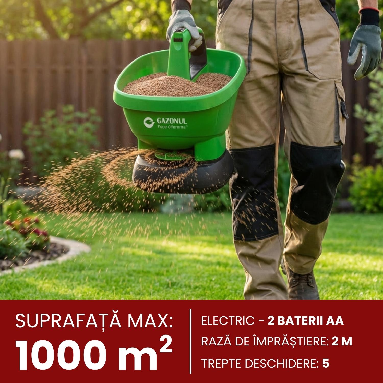 Distribuitor electric Easy Drop – 2.7 L pentru semințe și îngrășăminte