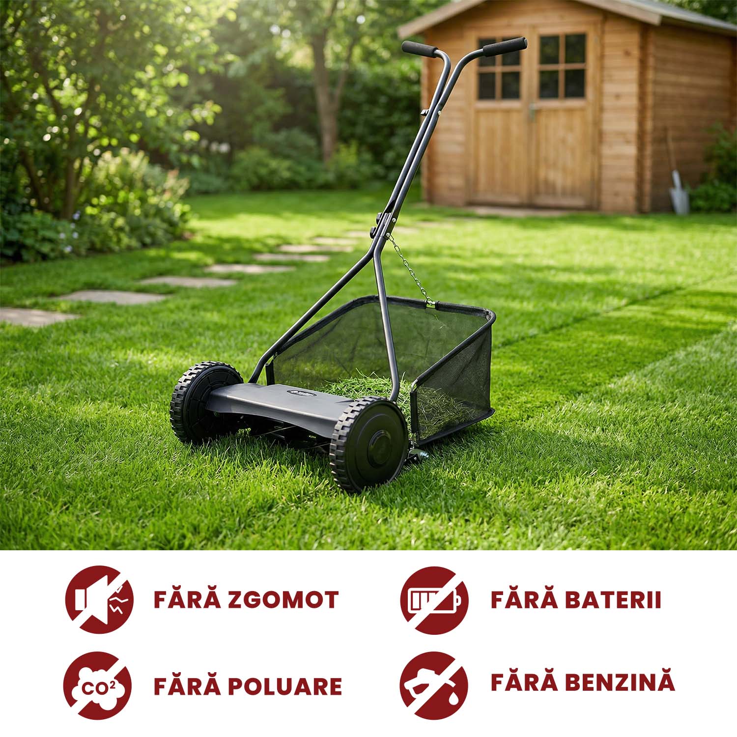 Mașină manuală elicoidală de tuns gazonul Easy Mower