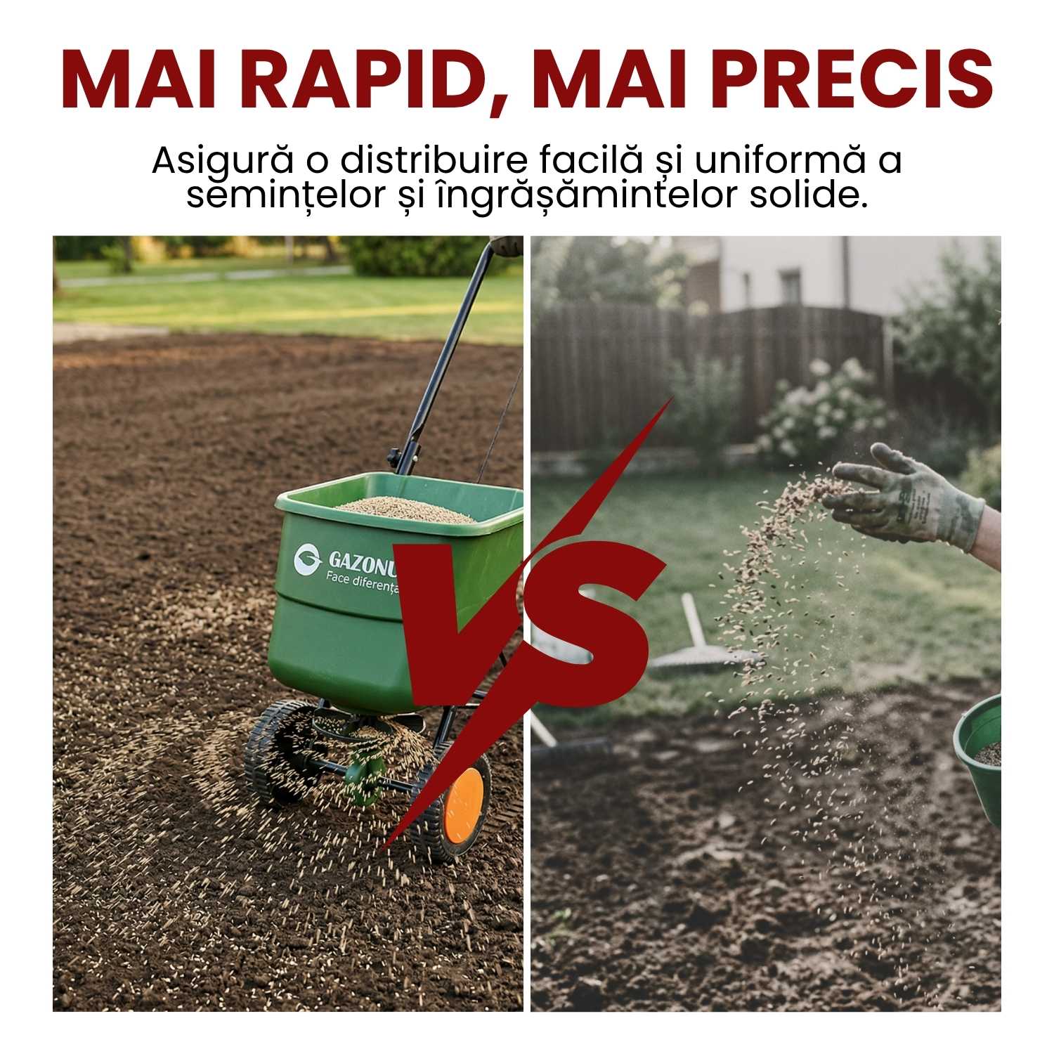 Dispozitiv de împrăștiere Easy Roll, manual, 12 L