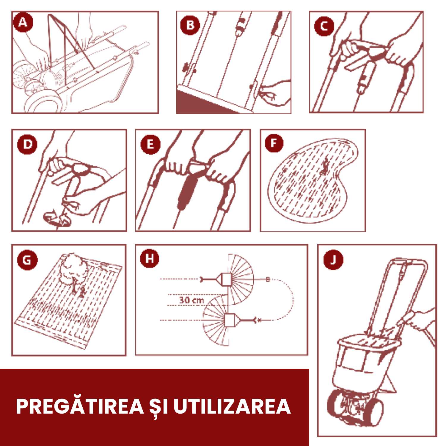Dispozitiv de împrăștiere Easy Roll, manual, 12 L