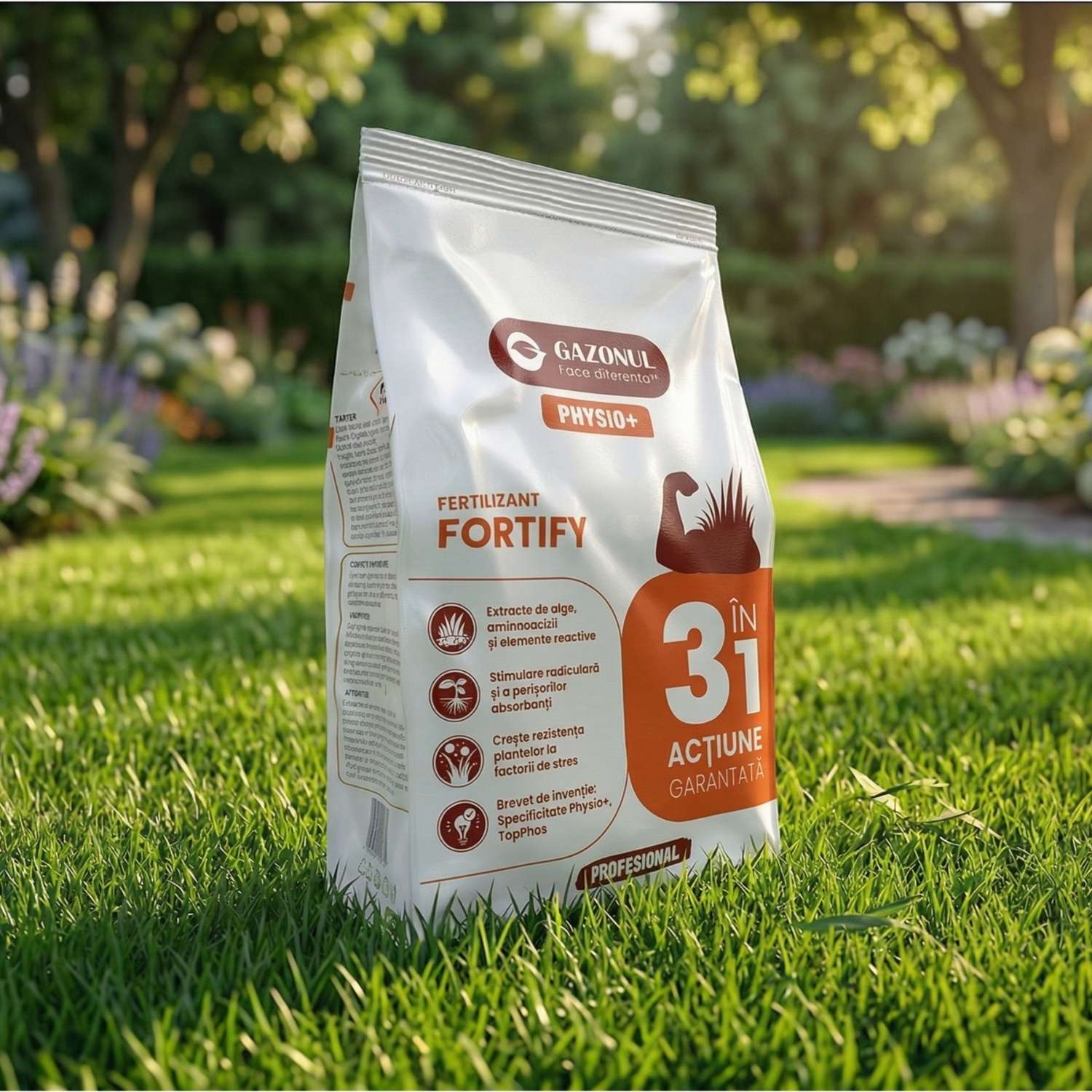 Îngrășământ gazon Fortify pentru rădăcini puternice și rezistență la stres