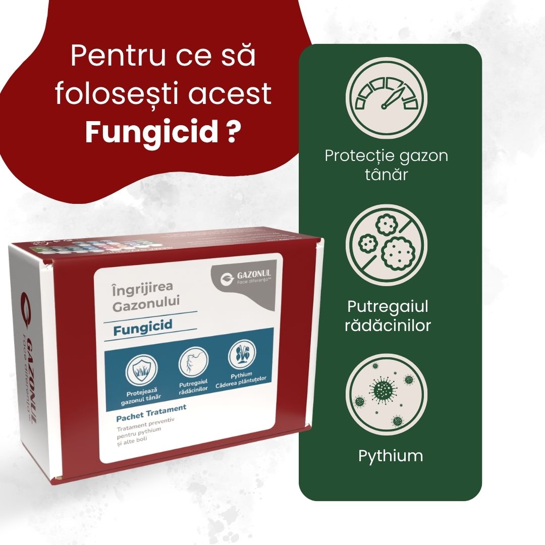 Pachet - Fungicid la însămânțare gazon – Tratament preventiv pentru Pythium și alte boli