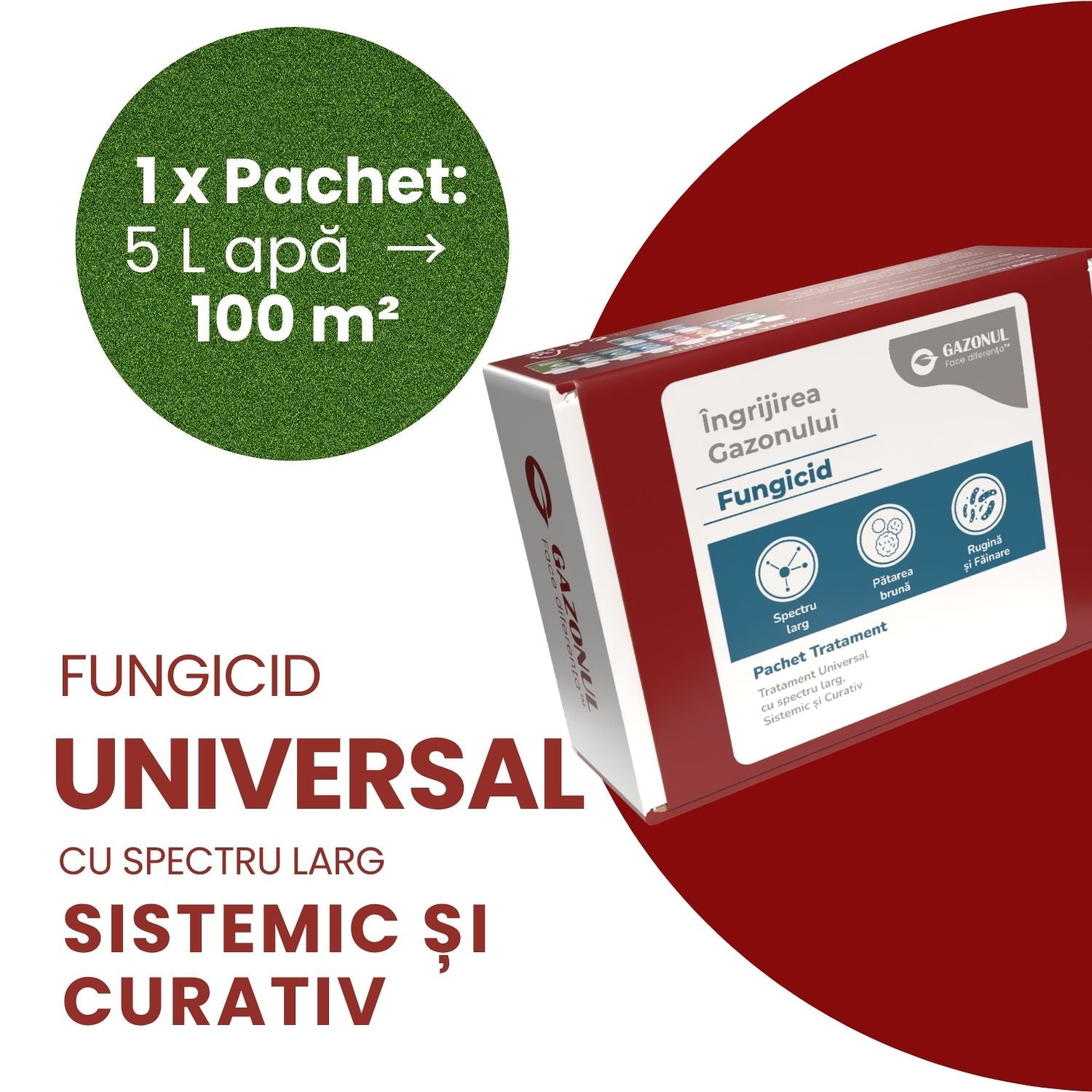 Pachet - Fungicid pentru Gazon – Tratament Universal cu Spectru Larg, Sistemic și Curativ
