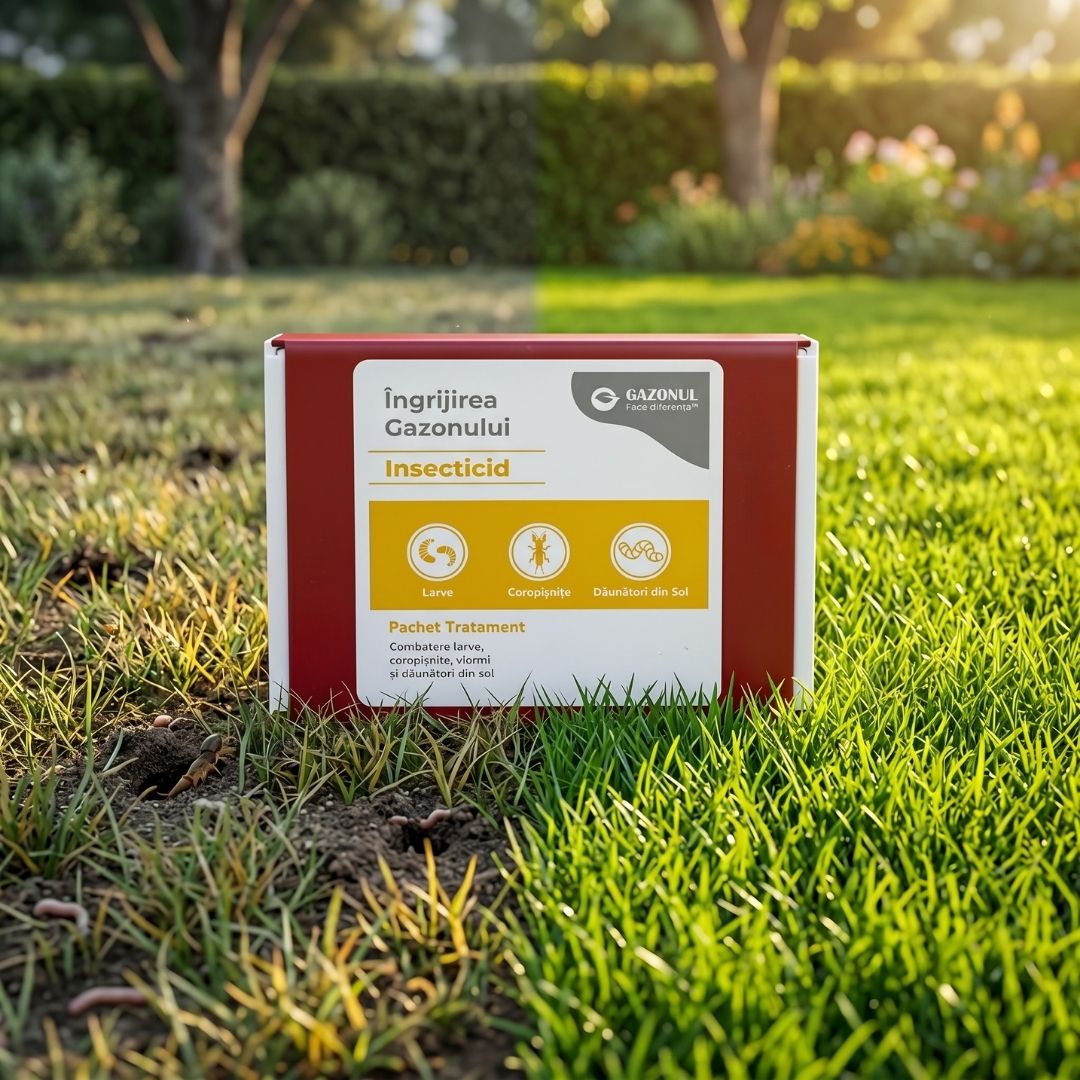 Pachet - Insecticid pentru Gazon – Combatere larve, coropișnițe, viermi și dăunători din sol