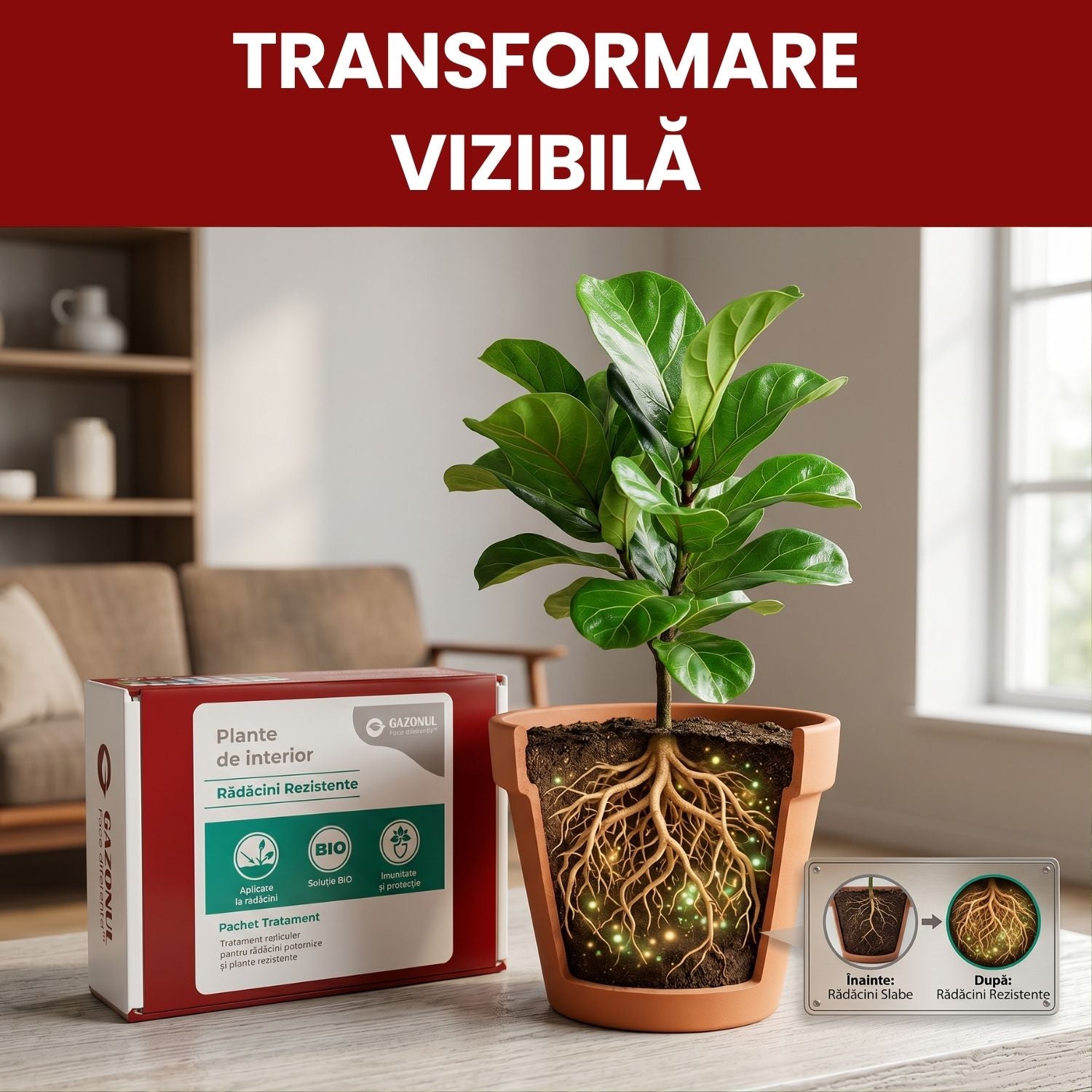 Pachet Îngrijire Plante de interior pentru rădăcini rezistente
