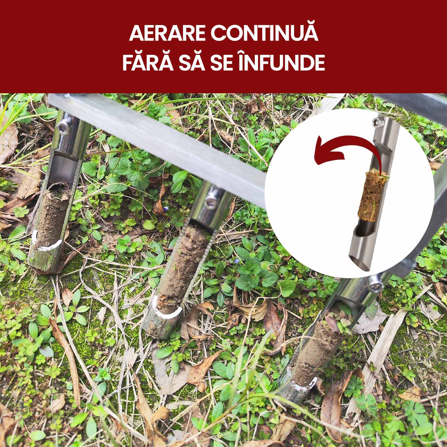 Dispozitiv PRO Aerator, profesional, 2 în 1, cu tije și preducele