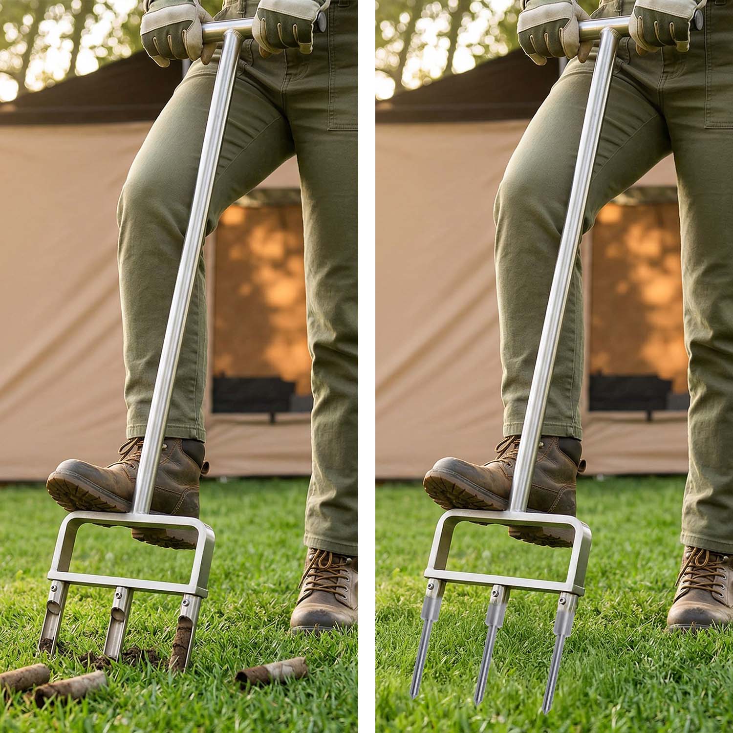 Dispozitiv PRO Aerator, profesional, 2 în 1, cu tije și preducele