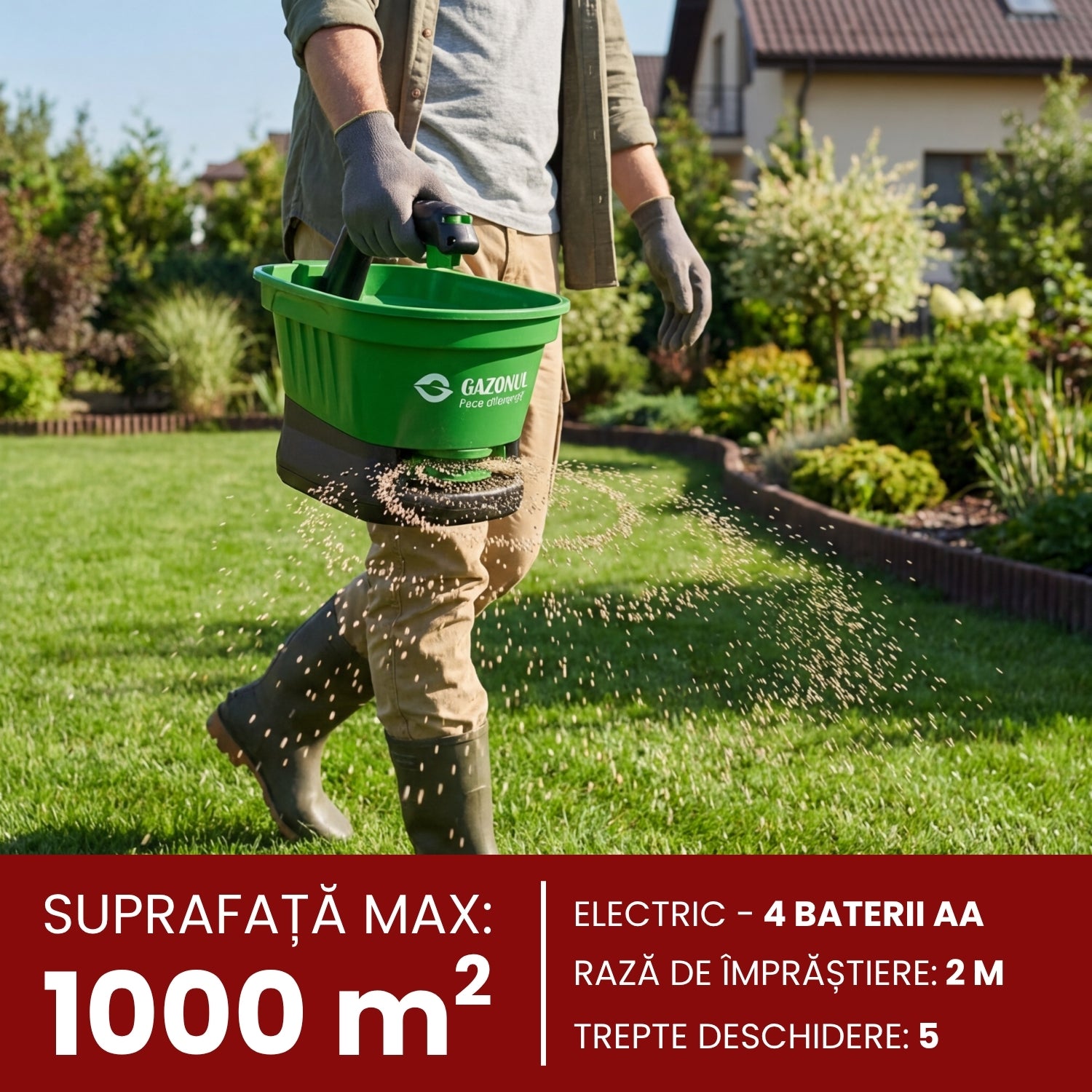 Distribuitor electric Pro Drop – 3 L pentru semințe și îngrășăminte