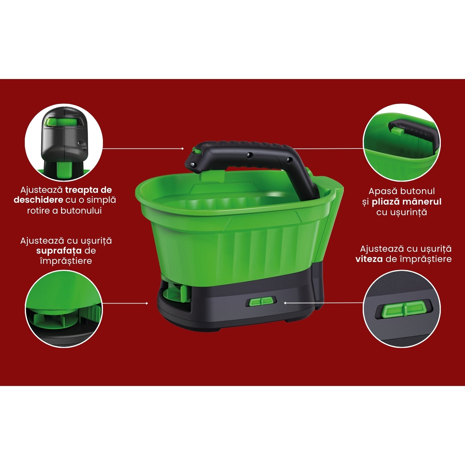 Distribuitor electric Pro Drop – 3 L pentru semințe și îngrășăminte