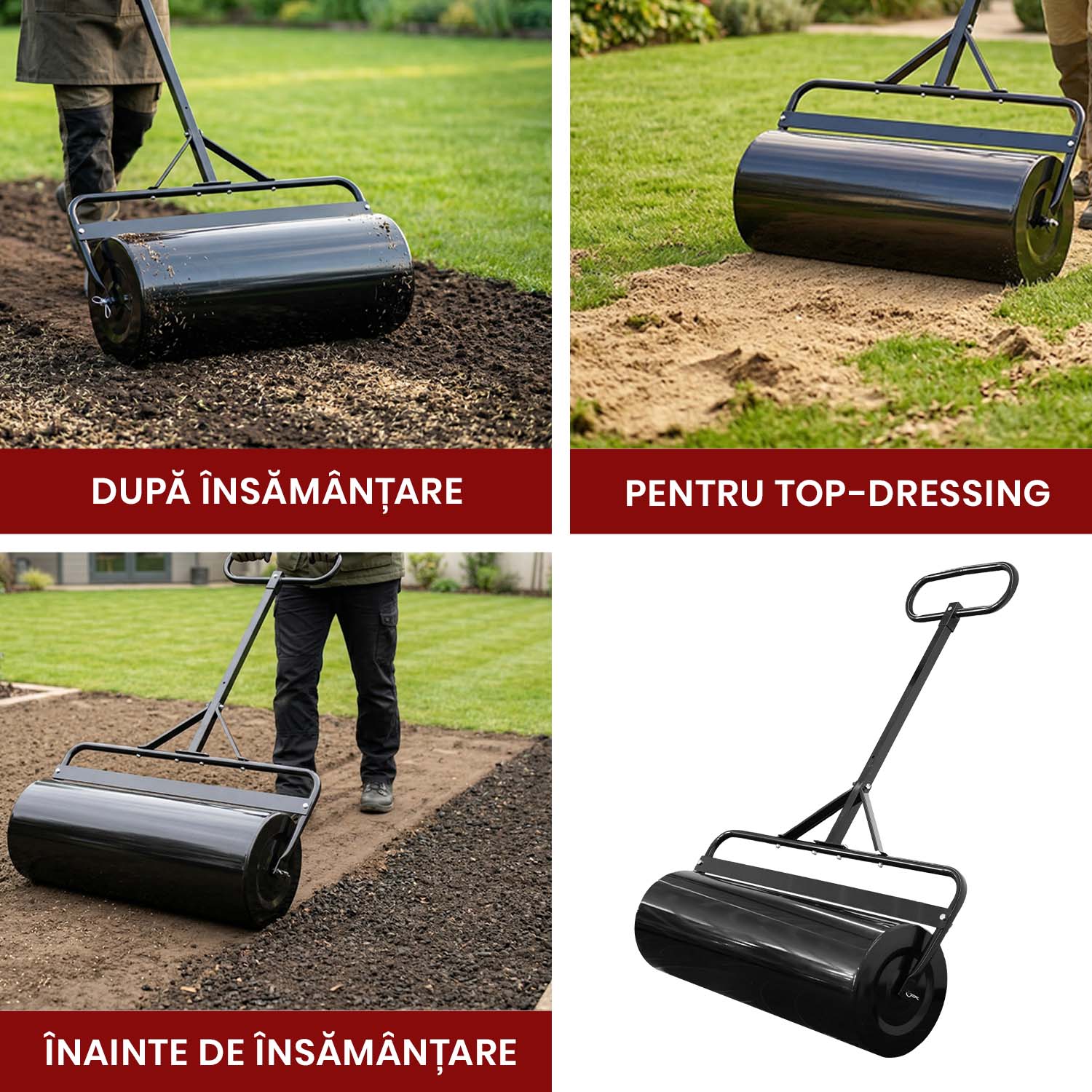 Tăvălug pentru nivelare și tasare gazon PRO Compact