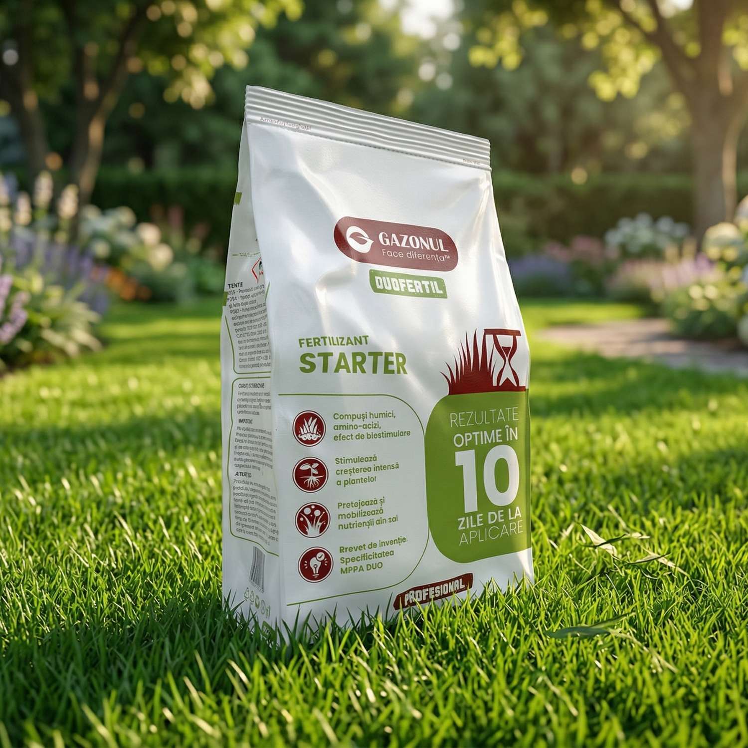Îngrășământ gazon Starter pentru însămânțare, supraînsămânțare și reabilitare