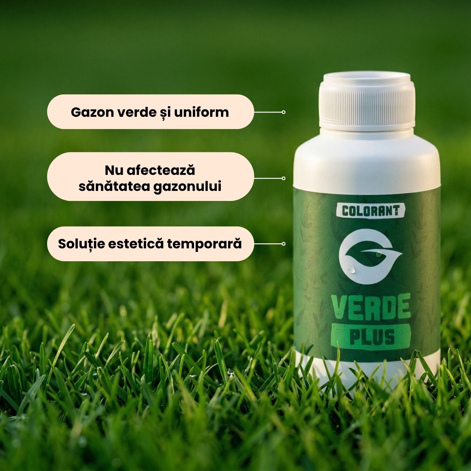 Colorant VerdePlus pentru corectarea rapidă a aspectului gazonului 100 ml